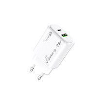 Karikues MediaRange MRMA112-2 / GaN / 25W / USB-C / USB-A / PD 3.0 / QC 3.0 - Bardhë - 5
