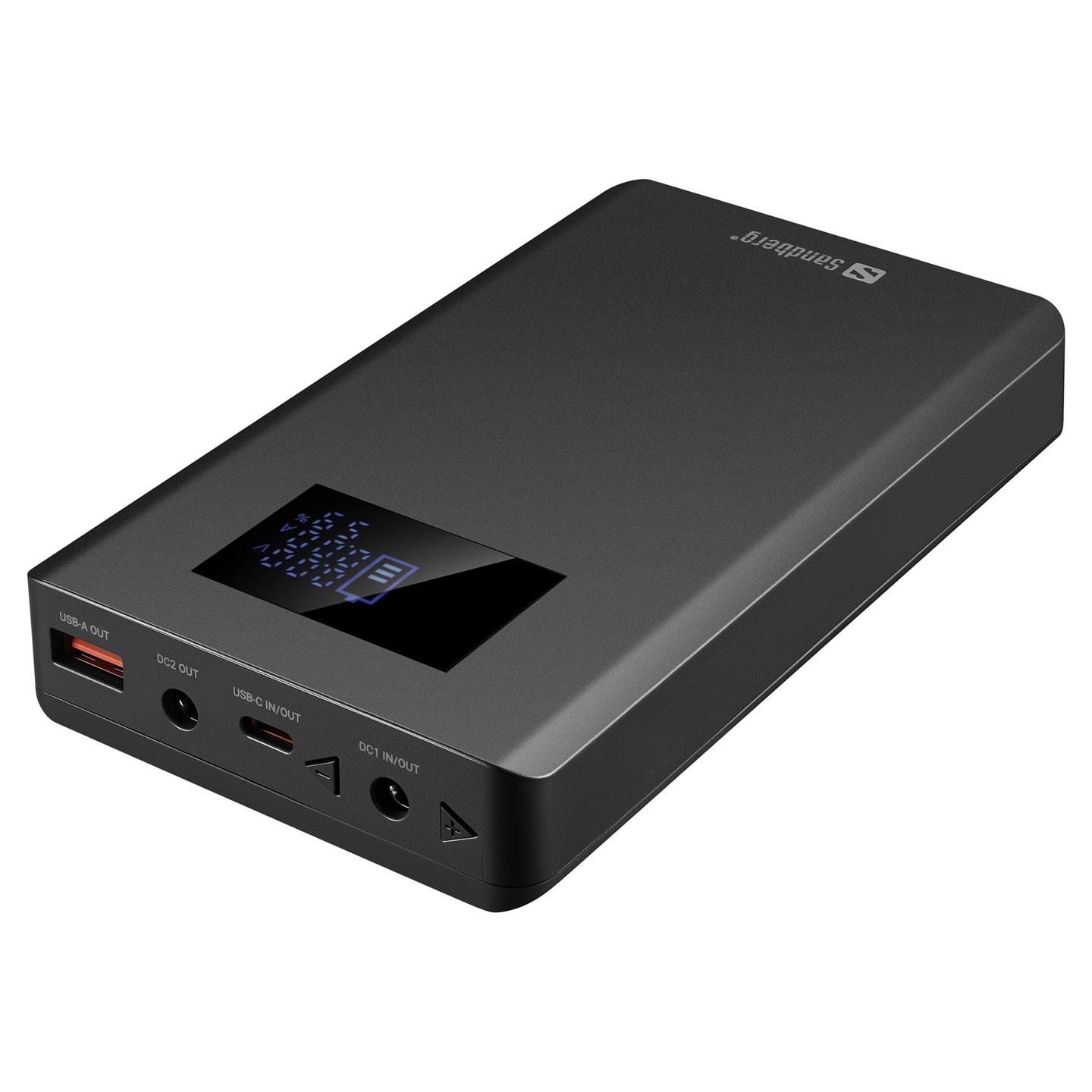 Powerbank Sandberg Laptop / 20000mAh / USB-C PD 100W / DC 96W / USB-A 18W / UPS 12V - Zezë