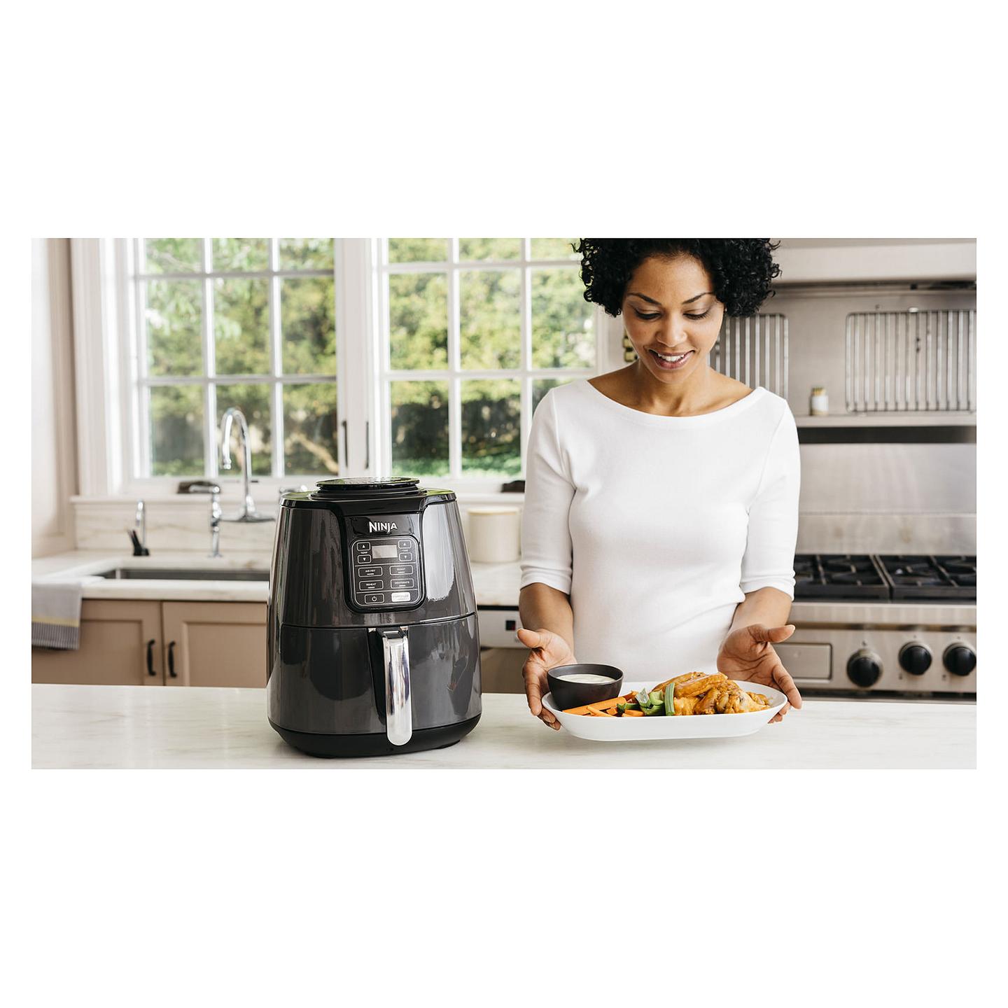 Fryer Ninja AF100EU / 3.8L / 1550W / 1kg / 4 Programe / 40–210°C / Digital Control – Gri/Zezë - 6