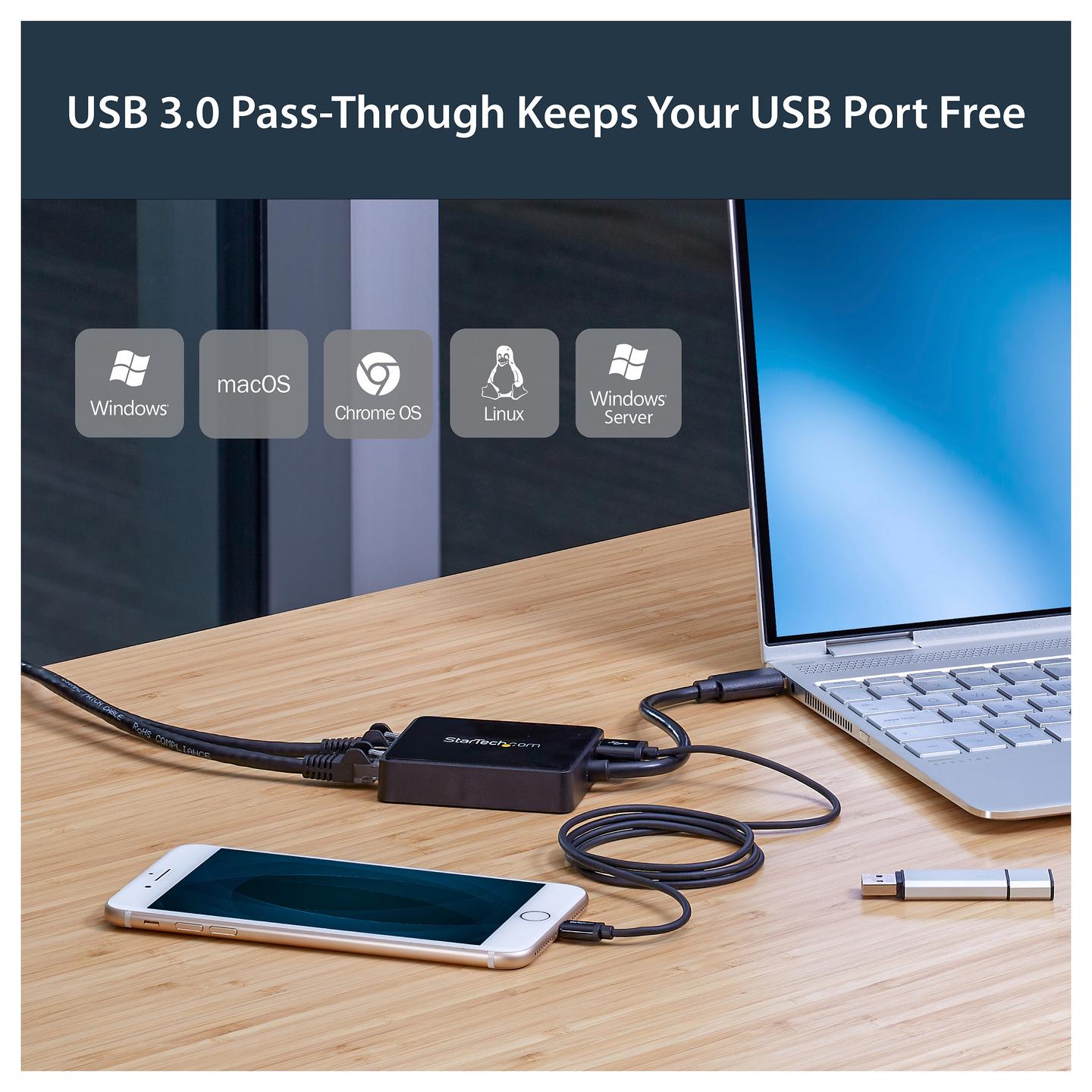 Adapter Rrjeti USB StarTech.com USB32000SPT, USB-A 3.0, 2x Gigabit LAN RJ45, 10/100/1000Mbps, 1x USB-A 3.0 Pass-Through, ASIX AX88179A + VIA VL817 - Zezë - 11