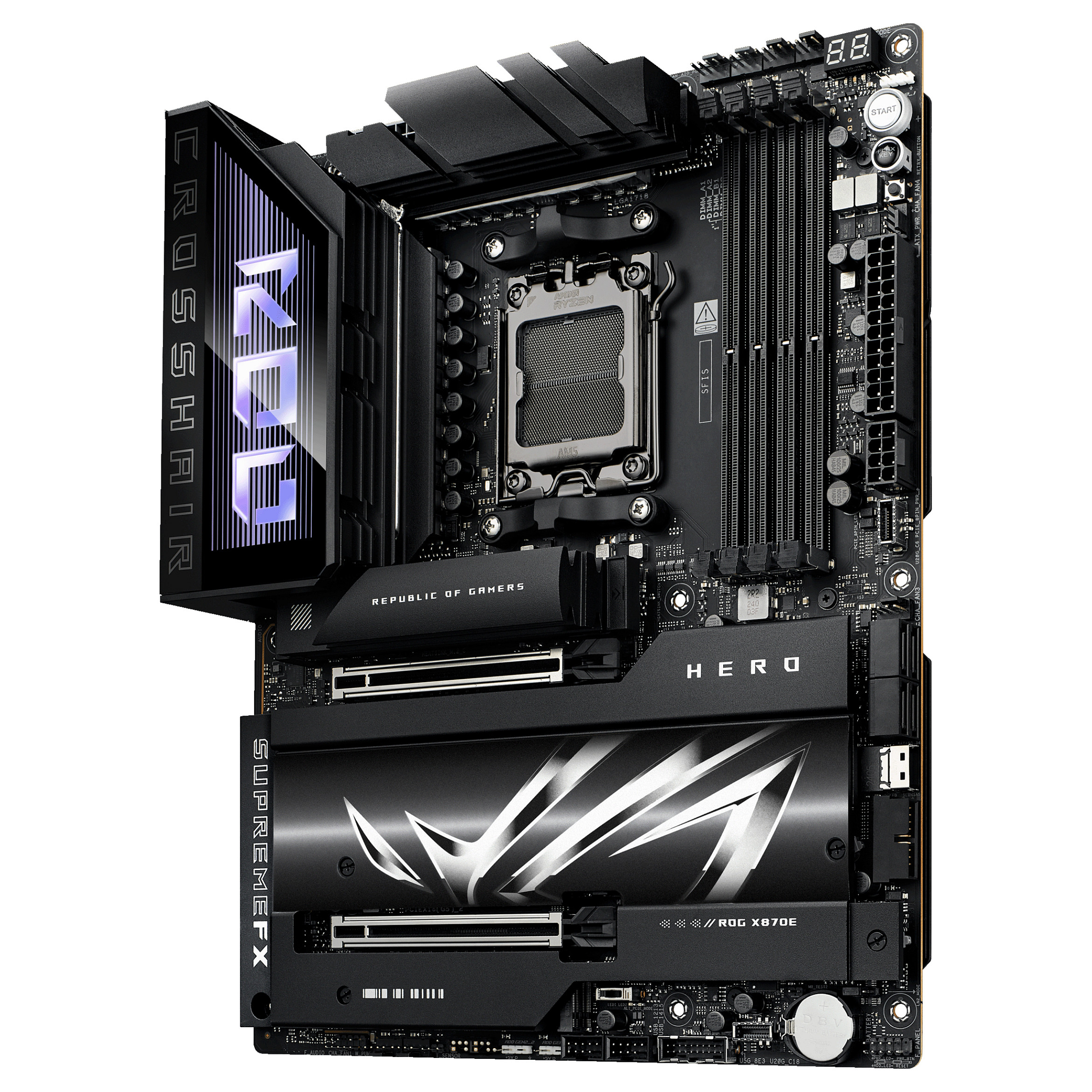 Pllakë Amë ASUS ROG CROSSHAIR X870E HERO AM5 ATX - 4