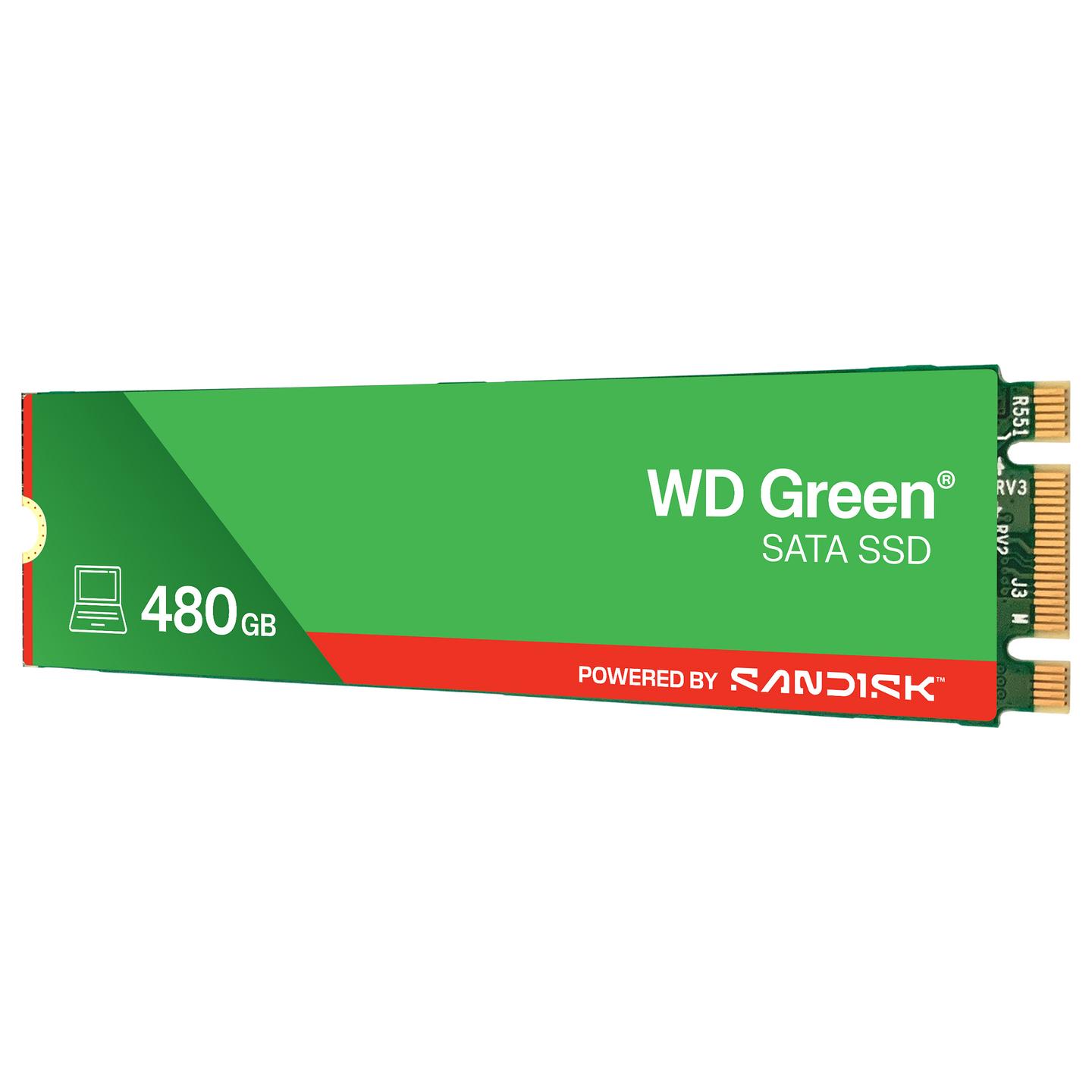 SSD e Brendshme Western Digital Green WDS480G3G0B / 480GB / M.2 2280 / SATA III 6Gb/s / 545MB/s Read - Gjelbër - 2