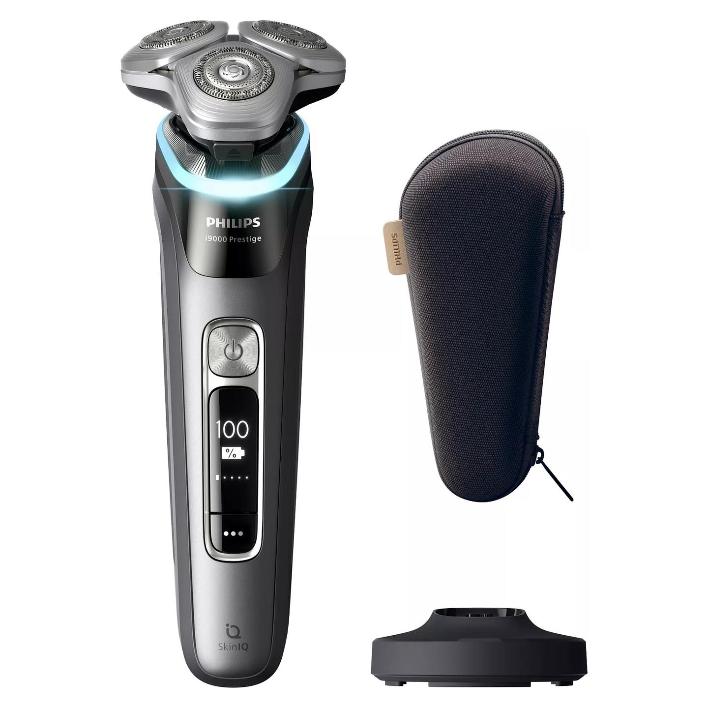 Makinë e rrojës Philips i9000 Prestige XP9202/10 / Triple Action Lift & Cut / Dual SteelPrecision / 360° Precision Flex / SkinIQ / 60 Min / Wet & Dry – Gri e errët - 1