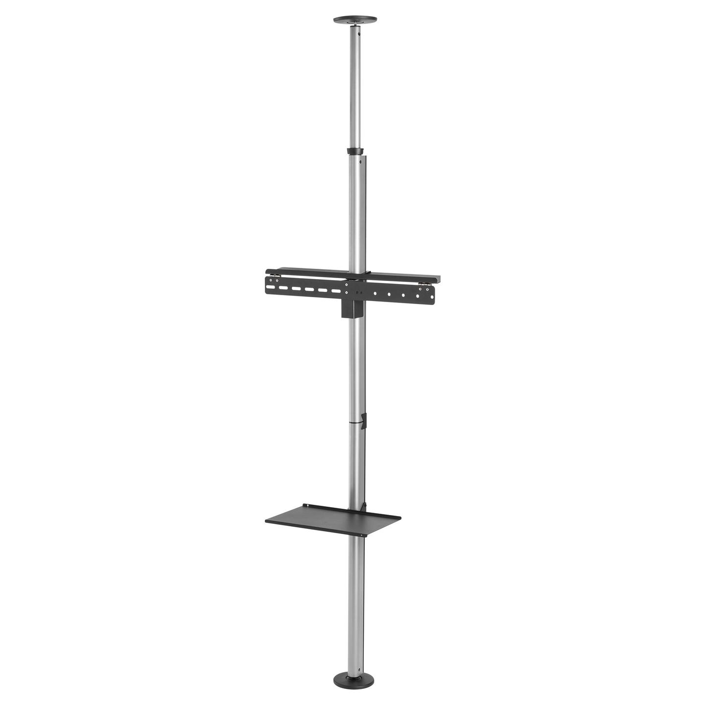 Mbajtëse për TV Equip 650621 , 37–70" , deri 30kg , dysheme–tavan , lartësi e rregullueshme , rrotullim 360° , VESA 200x200–600x400 - Argjend - 1