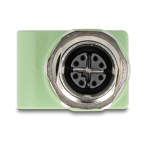 Adapter për Rrjet DeLOCK 60682, M12 X-Koduar 8-Pin Femër në RJ-45 Femër, Cat.5e, STP, me Vrima Montimi – Gjelbër - 2