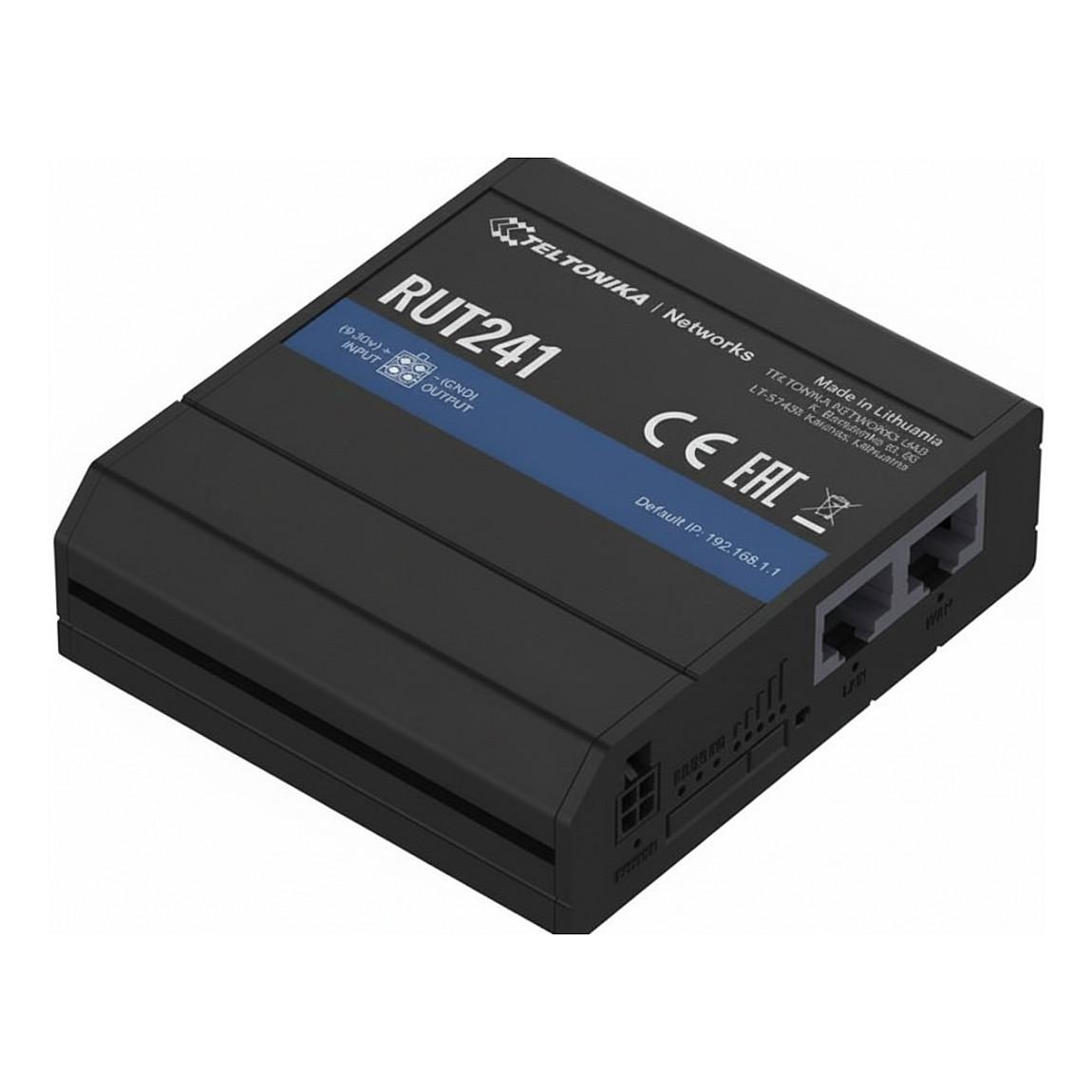 Ruter Industrial Teltonika RUT241, 4G LTE Cat 4, Wi-Fi 4, 1× WAN + 1× LAN Fast Ethernet, WAN Failover - Zezë - 1