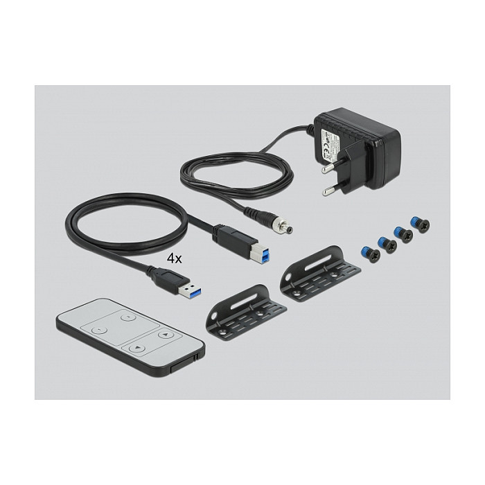 Switch  KVM DELOCK / HDMI / 4K 60Hz / USB 3.0 / Audio - 3