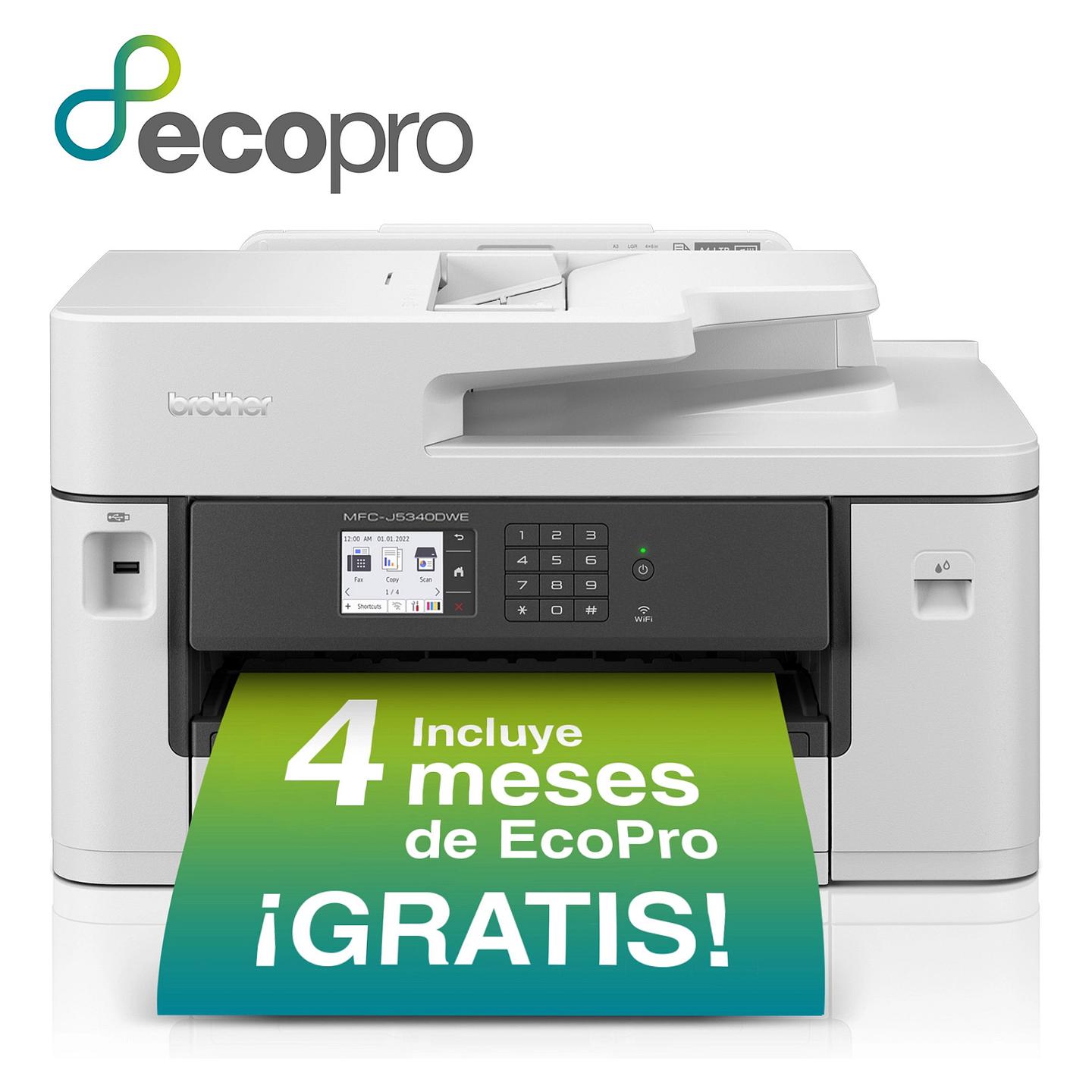 Printer Multifunksional Brother MFC-J5340DWE, Inkjet me Ngjyra, A3, 28 ppm, 4 në 1, Duplex, ADF 50-fletësh, Wi-Fi, Ethernet, USB - Bardhë - 9