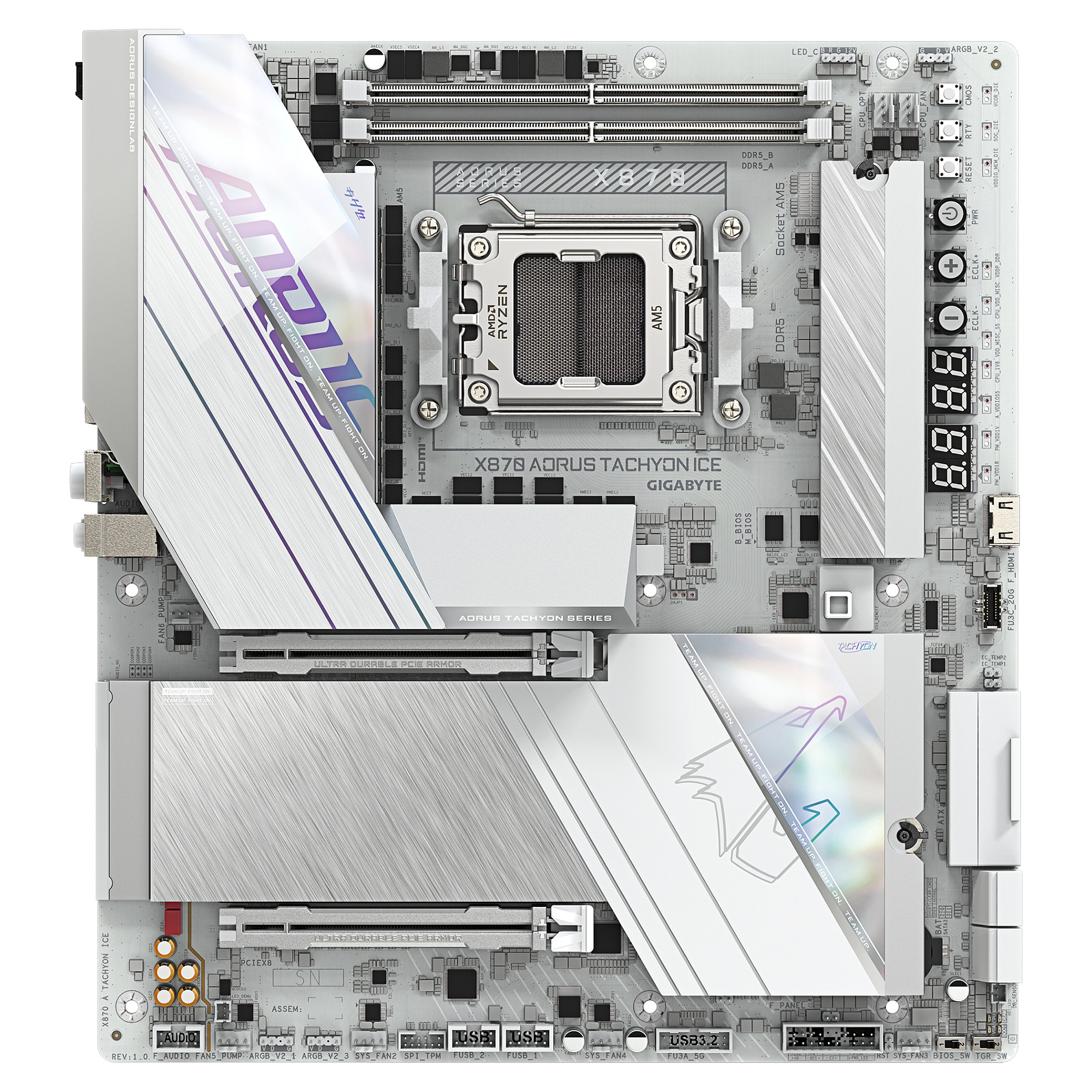 Pllakë Amë AMD AM5 Gigabyte X870 AORUS Tachyon ICE / ATX / DDR5 / HDMI+DP - 2