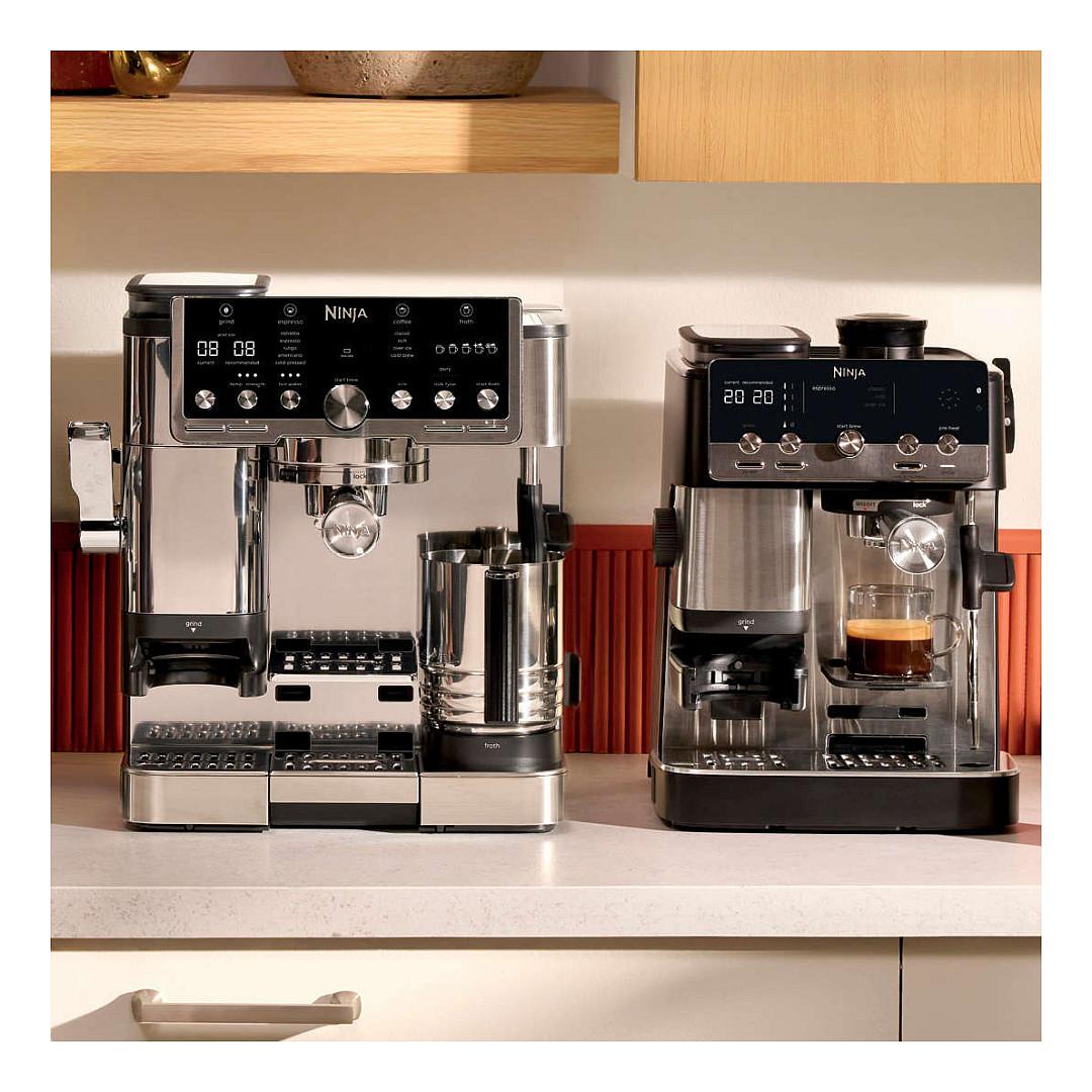 Aparat për Espresso dhe Kafe me Filtër Ninja Luxe Café MINI ES301EU, 1650 W, Mulli i Integruar – Zezë/Argjend - 2