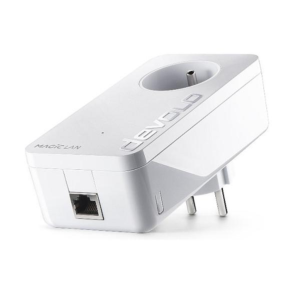 Power-LAN devolo Magic 1 LAN 1-1-2 Starter Kit, 1200Mbps, G.hn, 2× Gigabit Ethernet, 10/100/1000Mbps, Power Passthrough, AES 128-bit - Bardhë