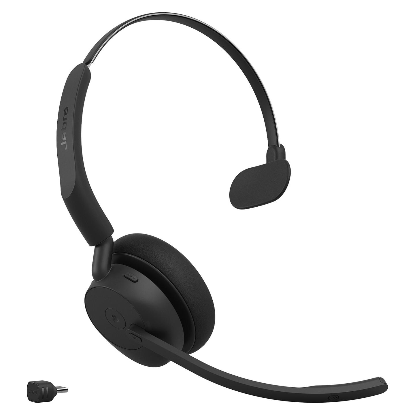 Kufje pa kabllo Jabra Evolve3 45 Mono, Link 390C, USB-C, Bluetooth 5.3, ANC, HearThrough - Zezë - 2