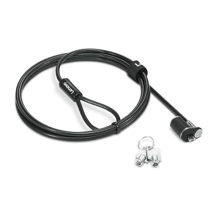 Bravë Sigurie për Laptop Lenovo NanoSaver Essential 4XE1F30276, Kabllo 1.5m, 2 Çelësa - Zezë