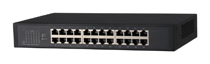 Switch Dahua DH-PFS3024-24GT / 24-port / Gigabit Ethernet / 1000Mbps / Unmanaged / Plug and Play / I zi
