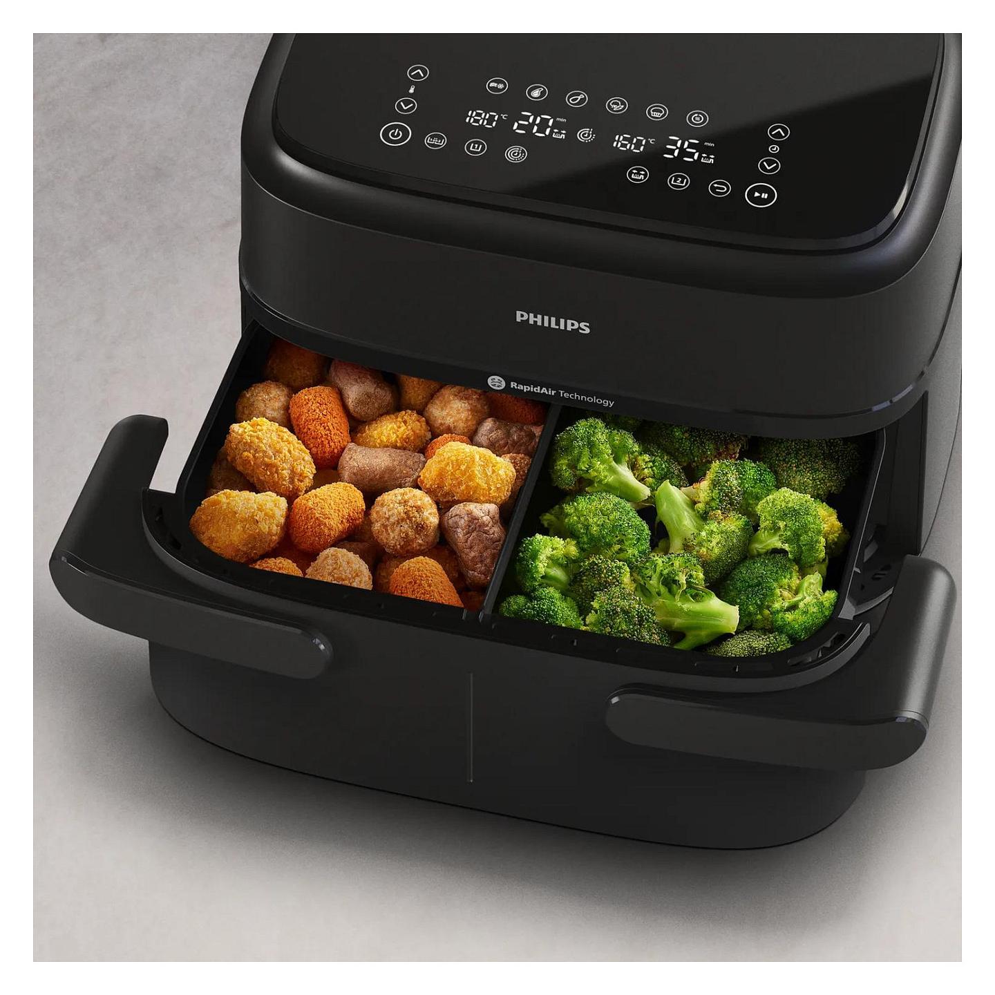 Fryer Philips 1000 Series / NA150/00 / 7.1L / 2450W / 2x3.55L / 6 Programe / 40–200°C / RapidAir Plus / Sync – Zezë - 8