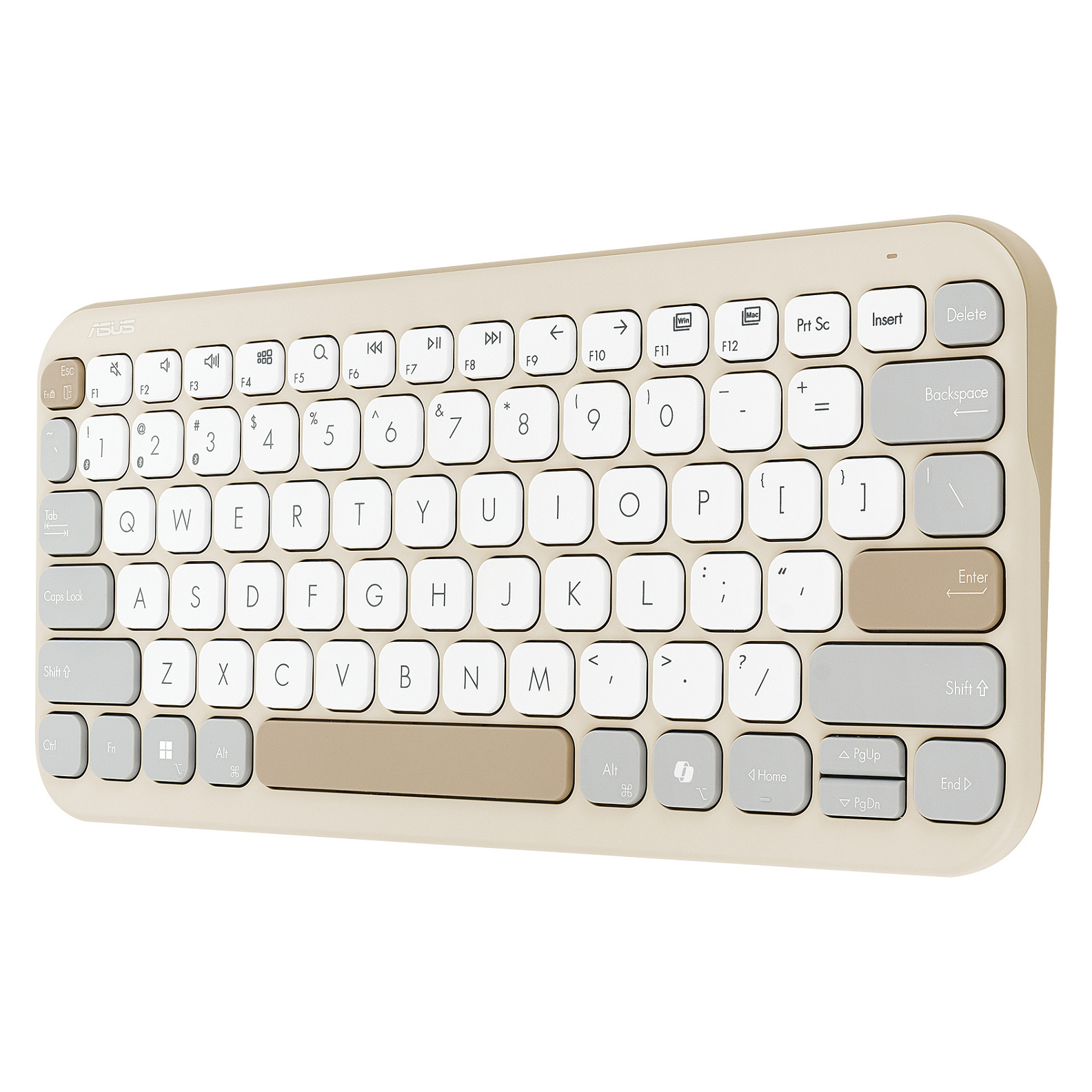 Tastierë Gaming ASUS KW100 Wireless / QWERTZ / German Language – Bezhë - 6