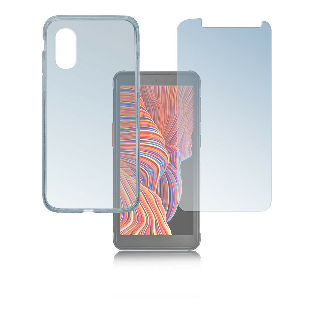 Aksesorë për telefon 4smarts 360 Protection Set për Samsung Galaxy Xcover 5 – Transparente - 1
