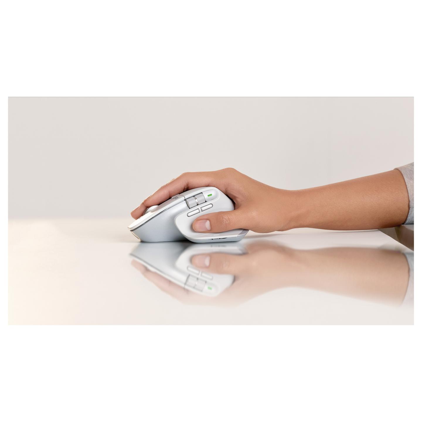 Maus pa kabllo Logitech MX Master 3S / Darkfield / 8000 DPI / 7 Butona / 2.4 GHz + Bluetooth - Bardhë - 9