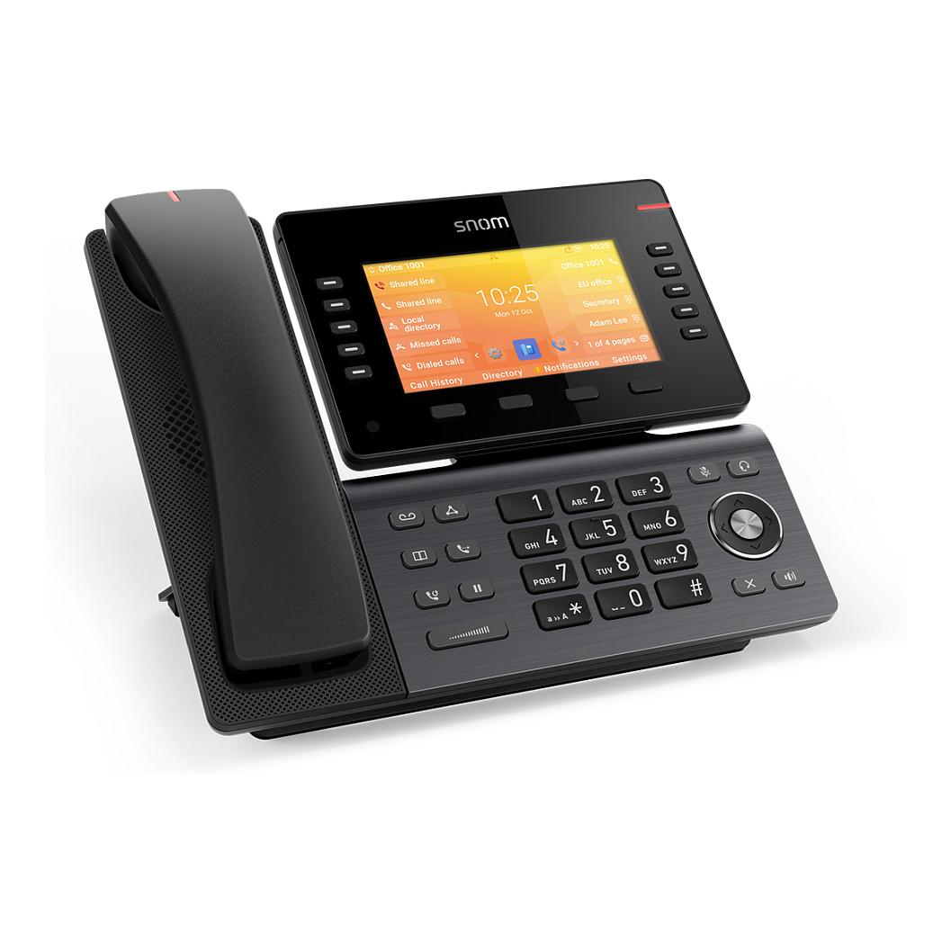 Telefon VoIP Snom D892M, ekran 5" IPS me ngjyra, DECT, Wi-Fi, Bluetooth, 2× Gigabit Ethernet, 2× USB 2.0, PoE - Zezë - 2