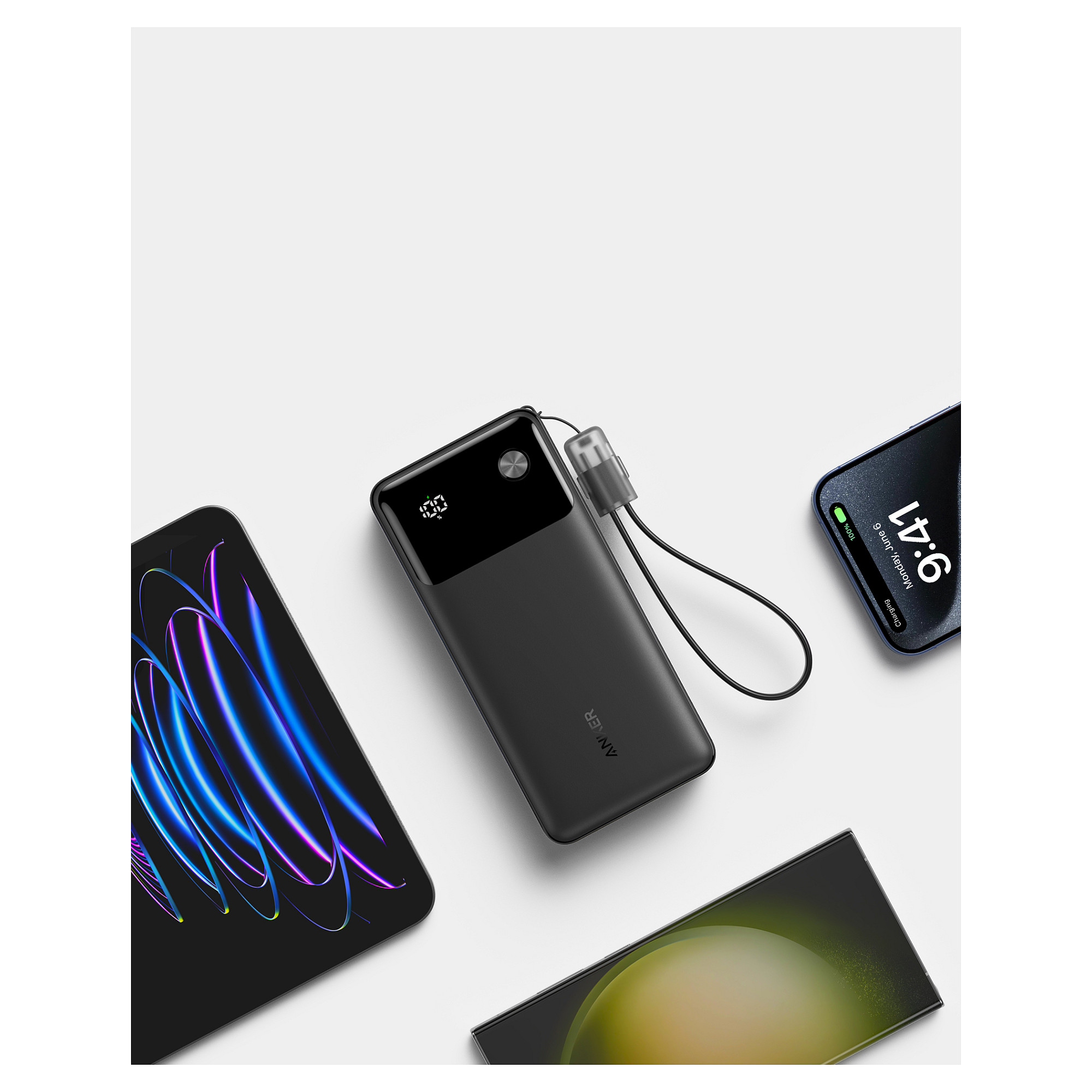 Powerbank Anker / 20,000mAh / 30W / 1x USB-A / 2x USB-C / incl. USB-C Cable - Zezë - 4