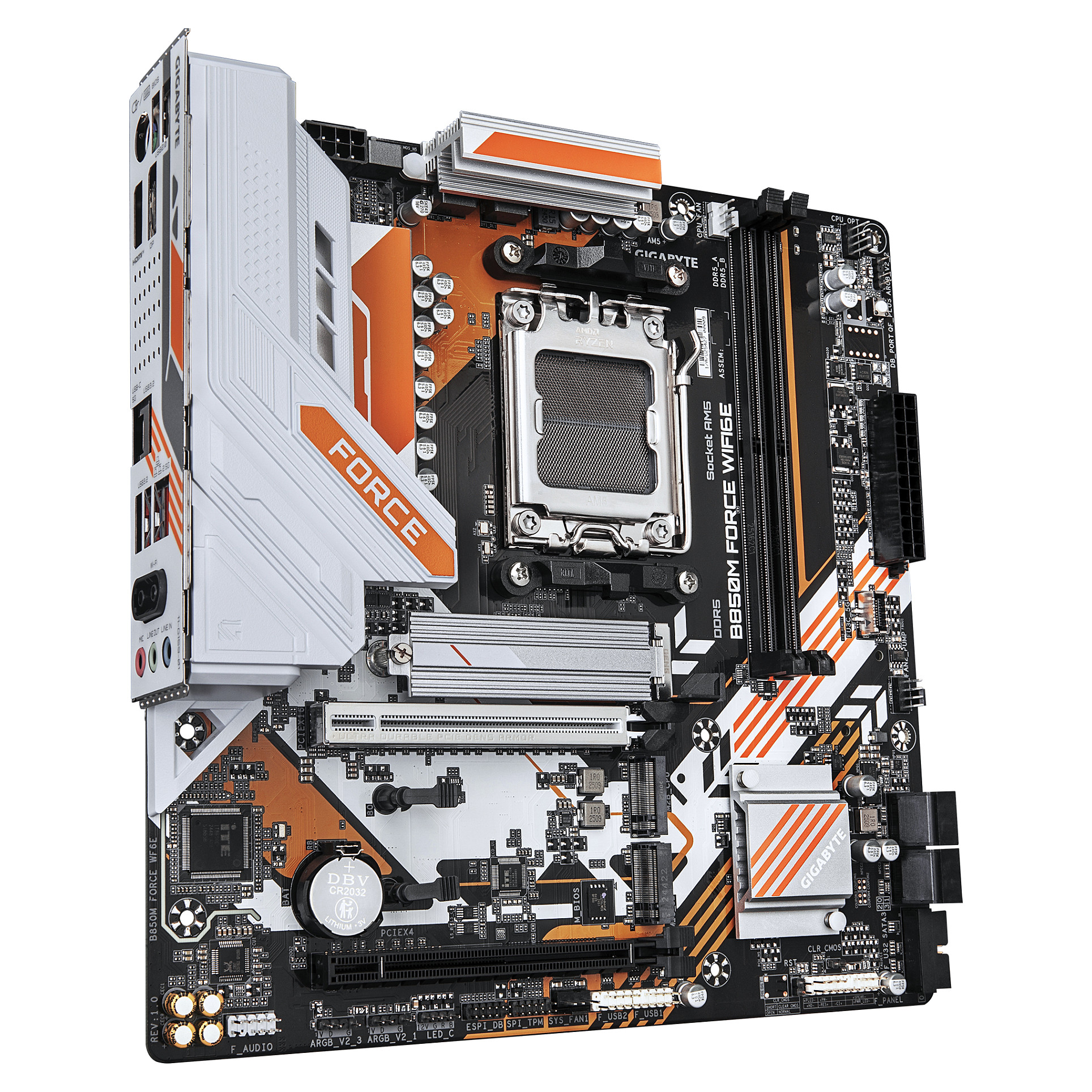Pllakë Amë GIGABYTE B850M FORCE WIFI6E / AMD AM5 / B850 / DDR5 / Micro ATX / Wi-Fi 6E / 2.5GbE LAN - 3