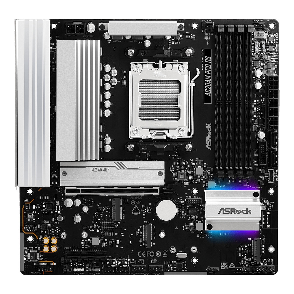 Pllakë Amë AMD AM5 ASRock A620AM Pro RS / mATX / DDR5 / HDMI+DP - 2