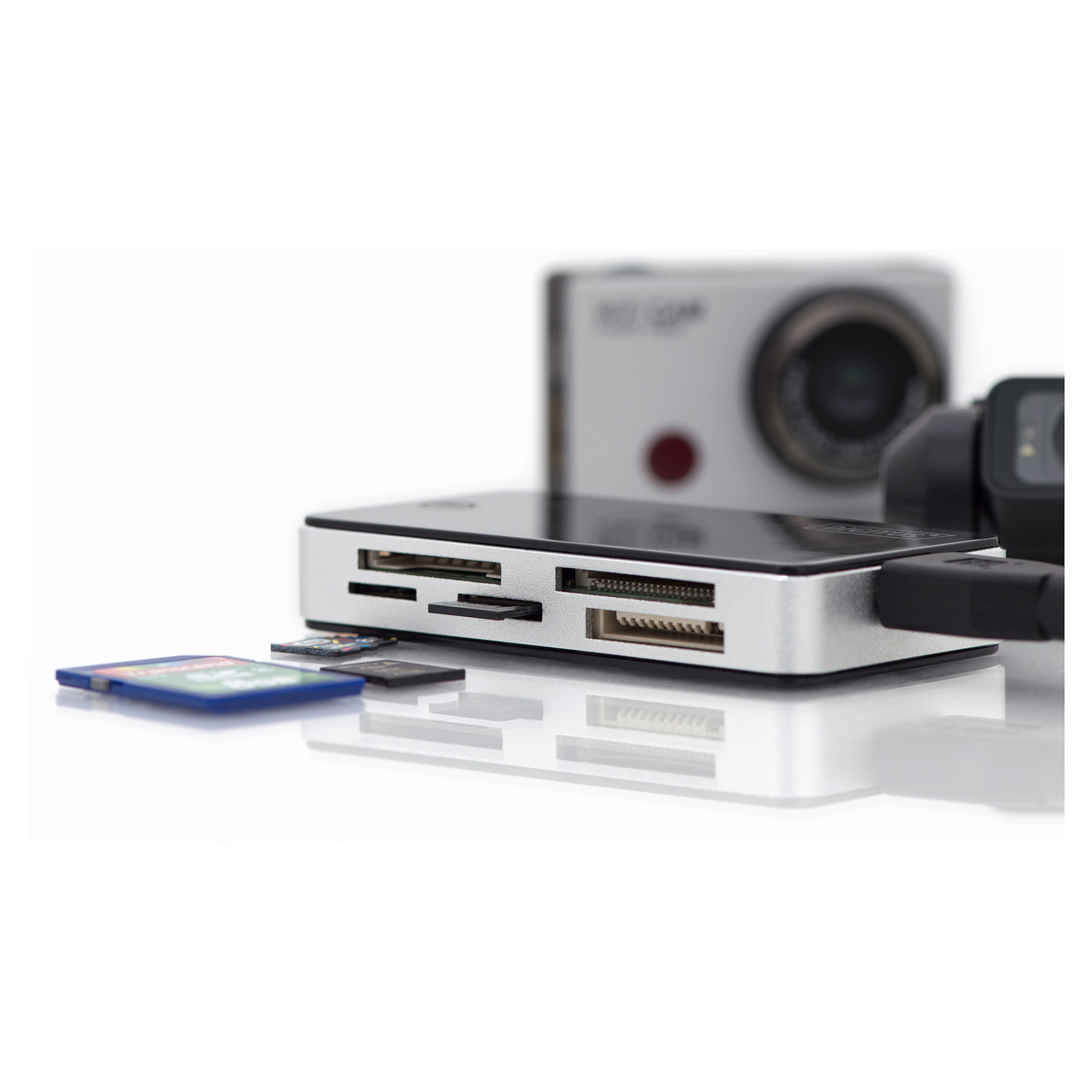 Kabllo USB Lexues kartash DIGITUS USB 3.0 / i jashtëm - Zezë/Argjend - 12