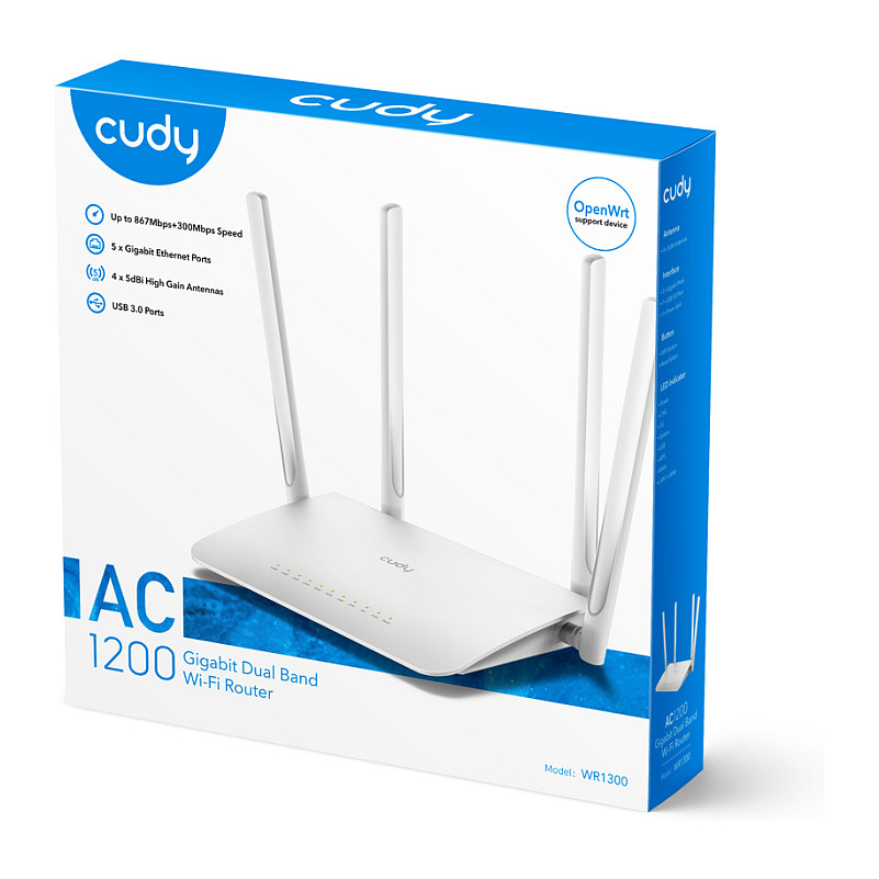 Ruter Cudy AC1200 Wi-Fi Mesh / Gigabit Ethernet - 5