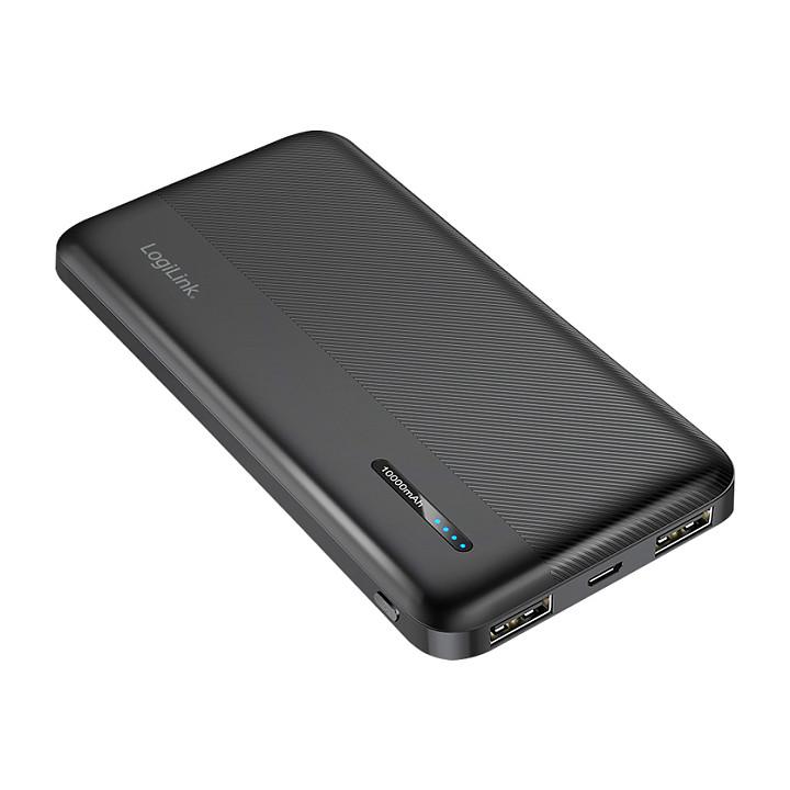 PowerBank LogiLink PA0338RF / 10000mAh / 2x USB-A / USB-C / 12W / Fast Charging - Zezë - 3