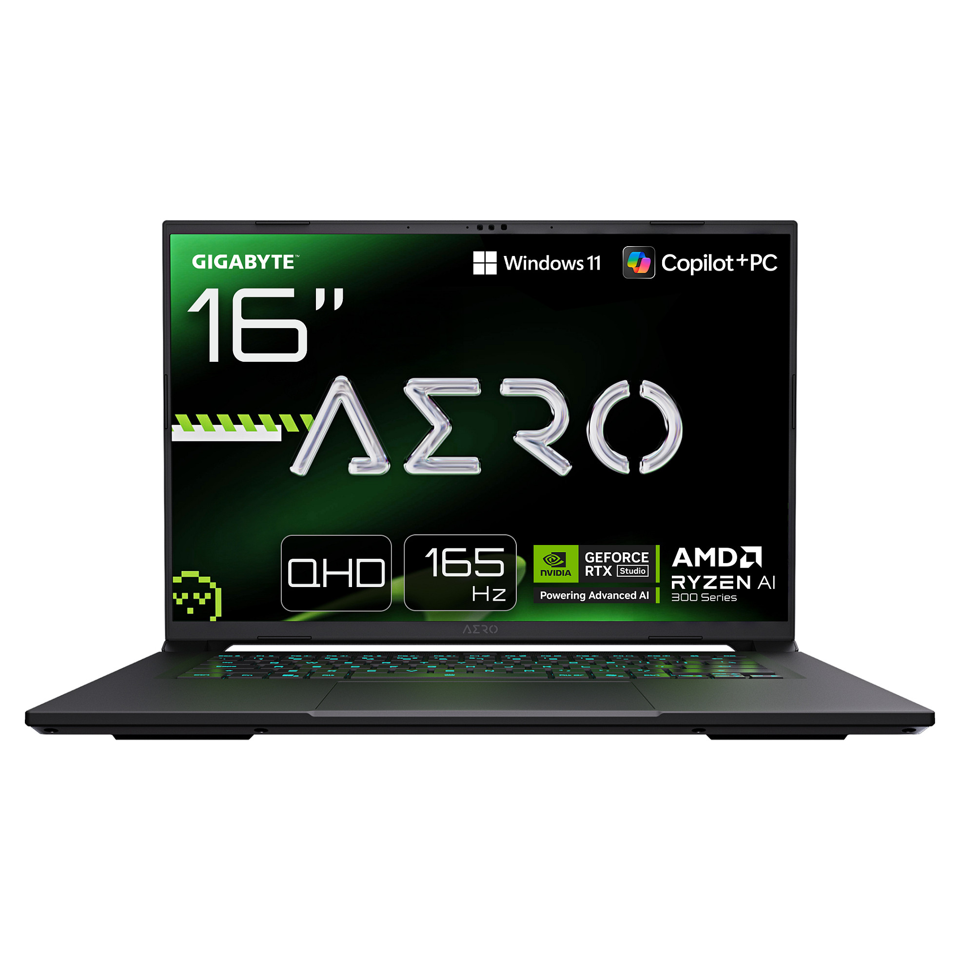 Laptop Gaming Gigabyte Aero X16 / Ryzen AI 9 HX 370 / 32GB DDR5 / 2TB / 16" WQXGA 165Hz IPS / RTX 5070 8GB / Gri - 1