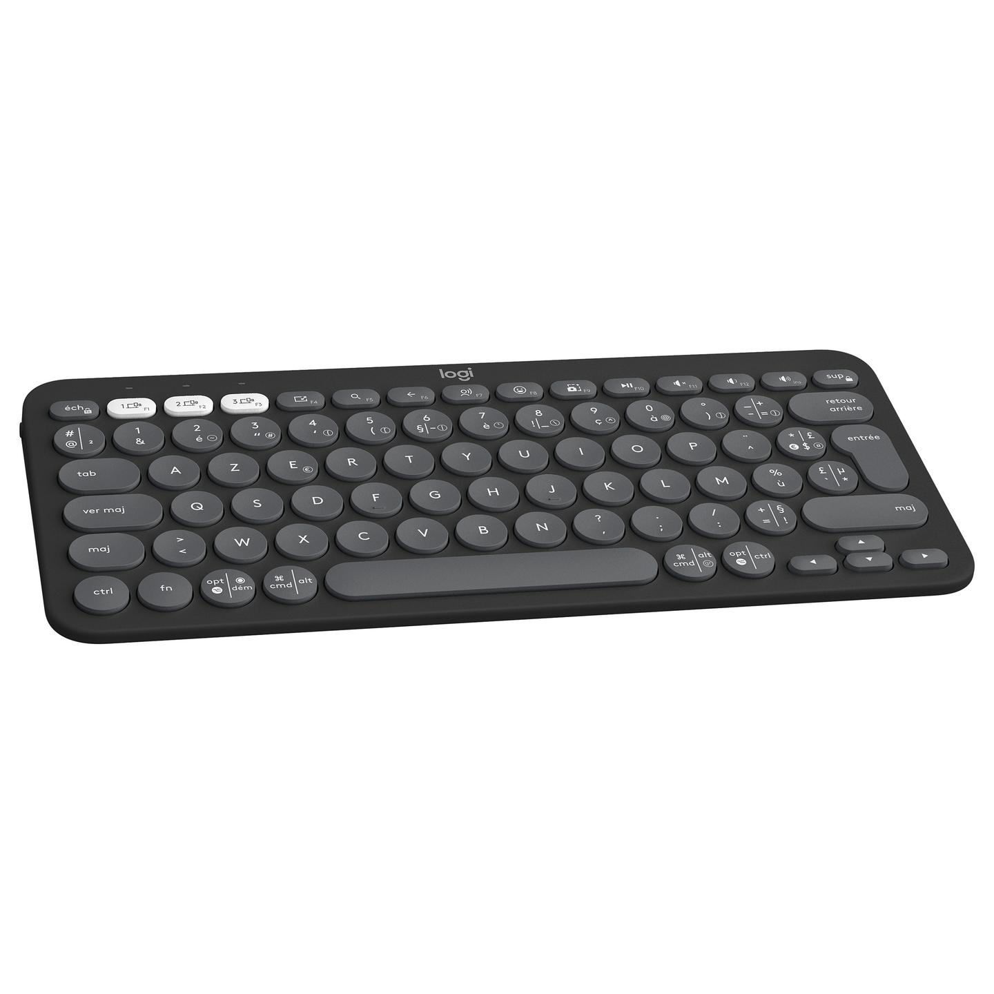 Tastierë pa kabllo Logitech Pebble Keys 2 K380s, Bluetooth, Mini, 84 Taste, Scissor Switch, AZERTY French – Zezë - 4