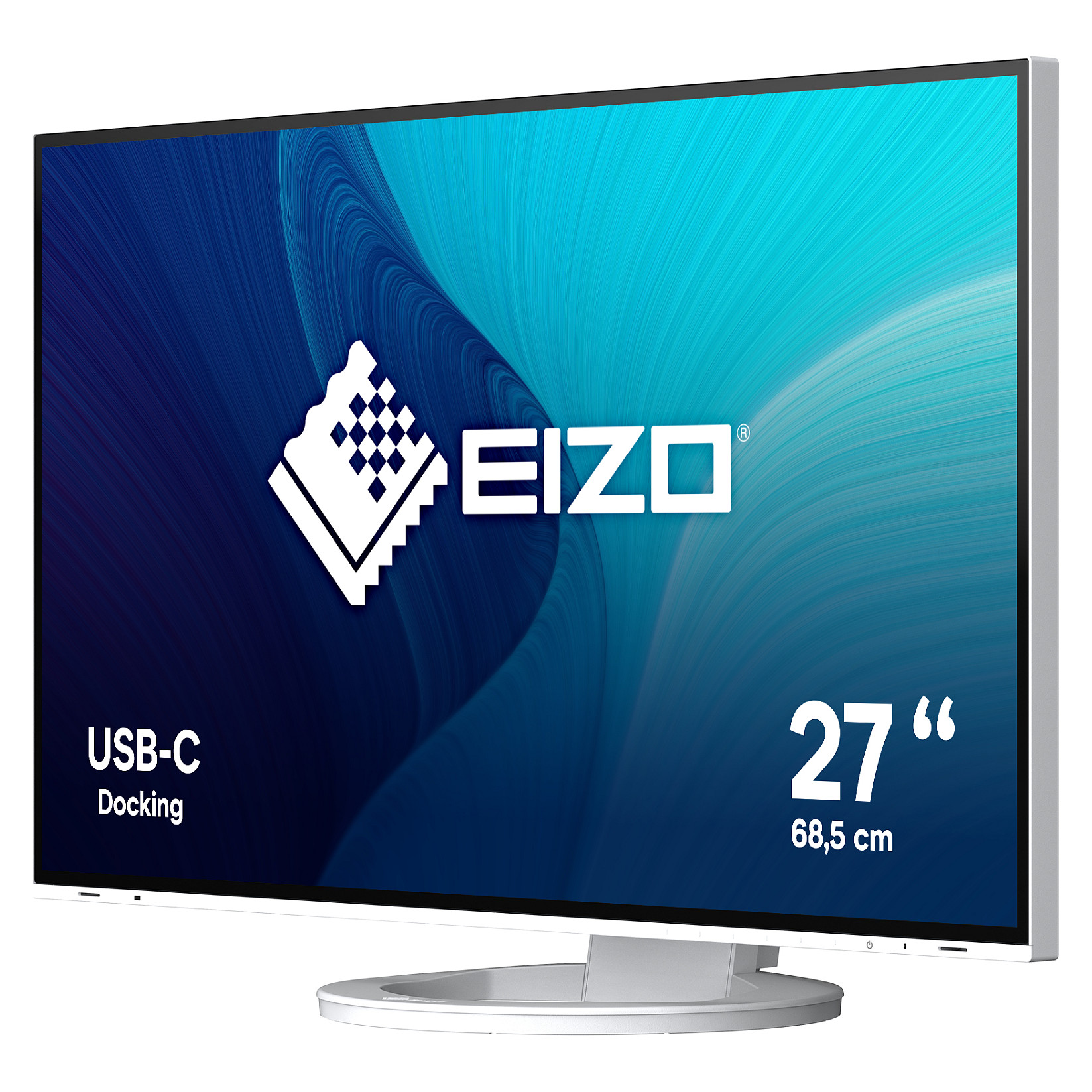 Monitor EIZO FlexScan EV2781-WT / 27" / WQHD IPS / 60Hz / 5ms / HDMI+DisplayPort+USB-C - Bardhë - 2