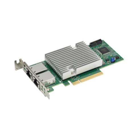 Karta të Rrjetit Supermicro AOC-STG-B2T, PCI Express 3.0 x8, 2x 10 Gigabit LAN RJ45, 10/100/1000/10000Mbps, Broadcom BCM57416, Low Profile + Full Height