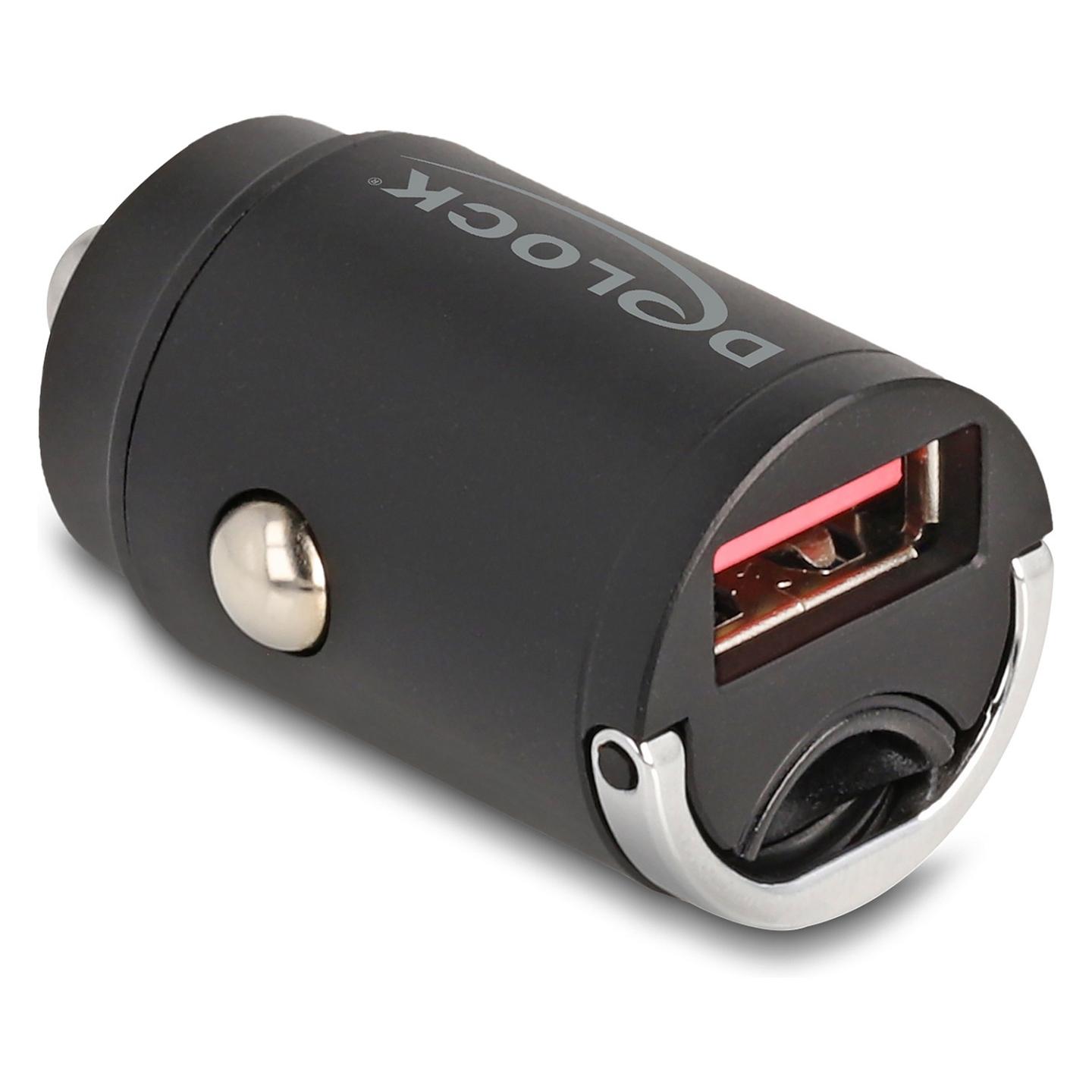 Adapter telefoni për veturë DeLOCK 64277 , USB-A Femër , 18W , 12–24V - Zezë