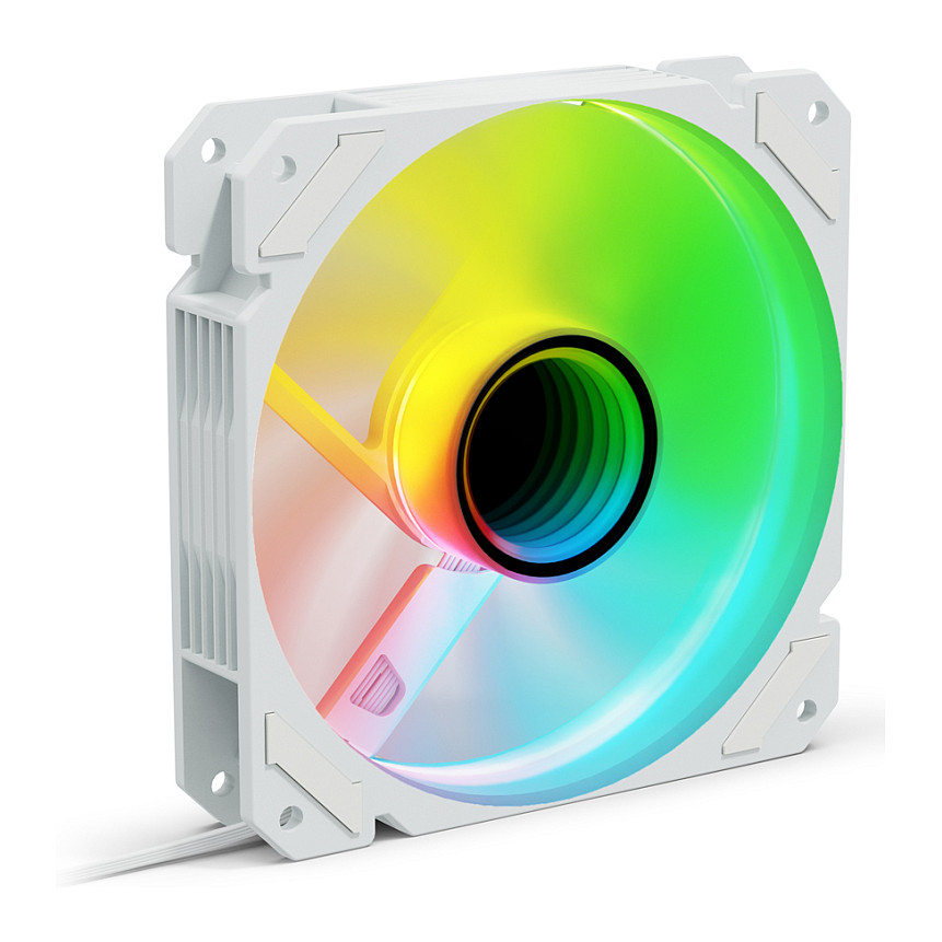 Ftohës për Kasë Sharkoon SHARK Mirror RGB PWM Reverse / 120mm – Bardhë - 1