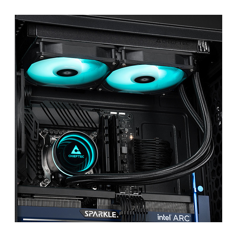 Ftohës për Procesor K Cooler  Water Cooling Chieftec Iceberg 240 RGB multi Cooler | 1700| 1200| 1150| 1151| 1155| 1156| 1851| AM5/4/3+/2+/2 - 9