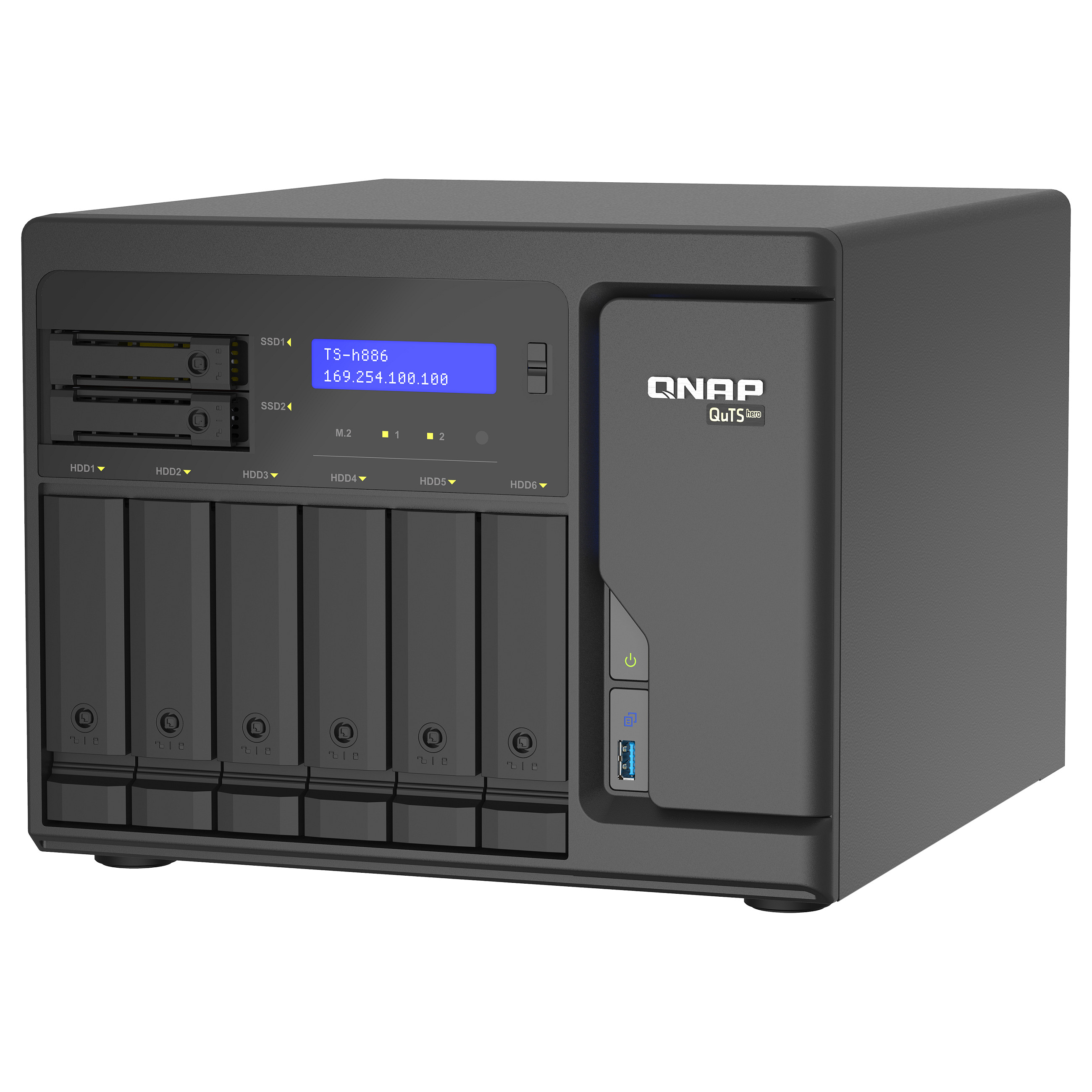 NAS QNAP TS‑h886‑D1602‑8G‑BRO 8‑Bay QuTS hero / Intel Xeon D1602 / 2x M.2 NVMe Gen3 / 8GB / 5‑Year Warranty - 5