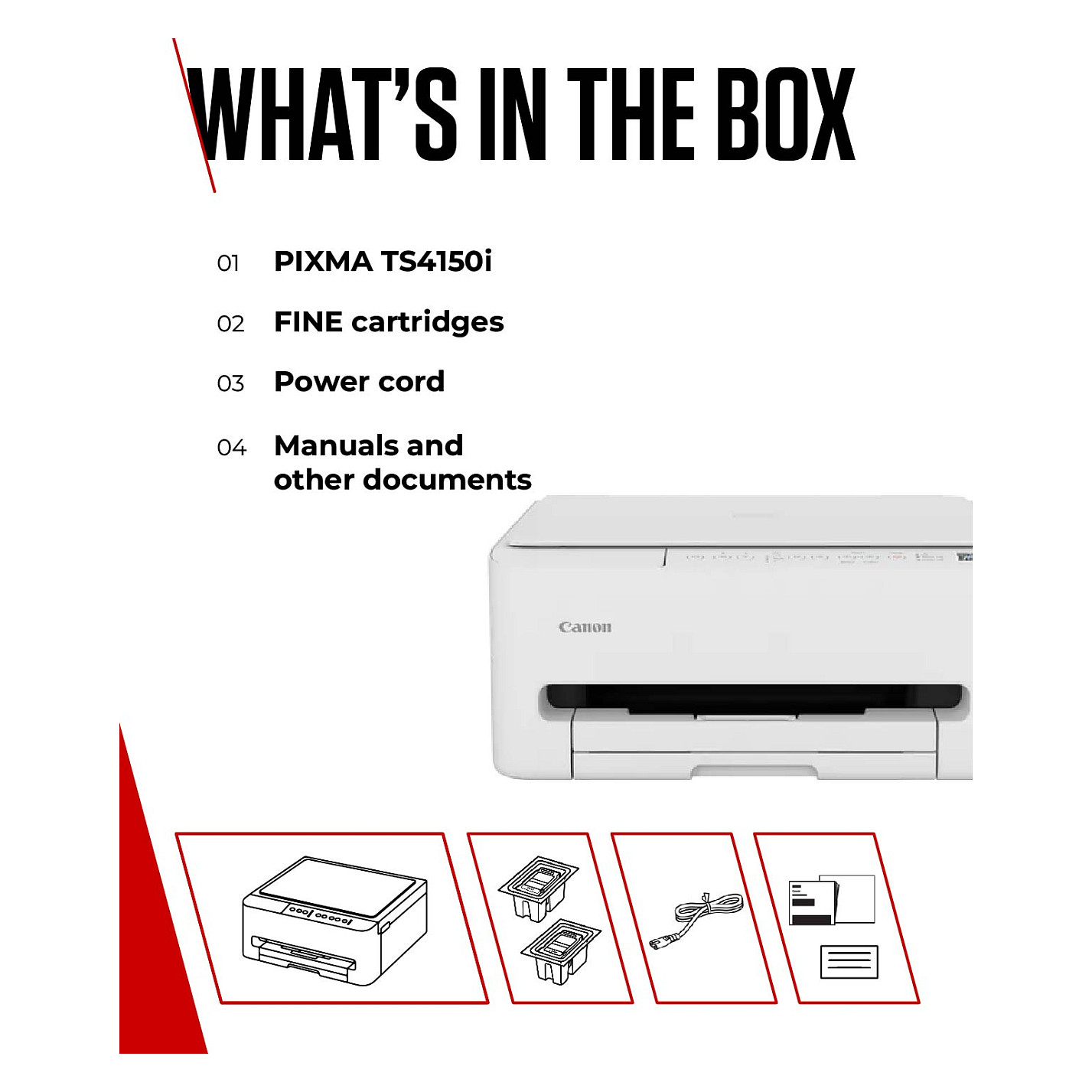 Printer Multifunksional Canon PIXMA TS4150i / 3‑in‑1 / 14ppm / Wi‑Fi – Bardhë - 18