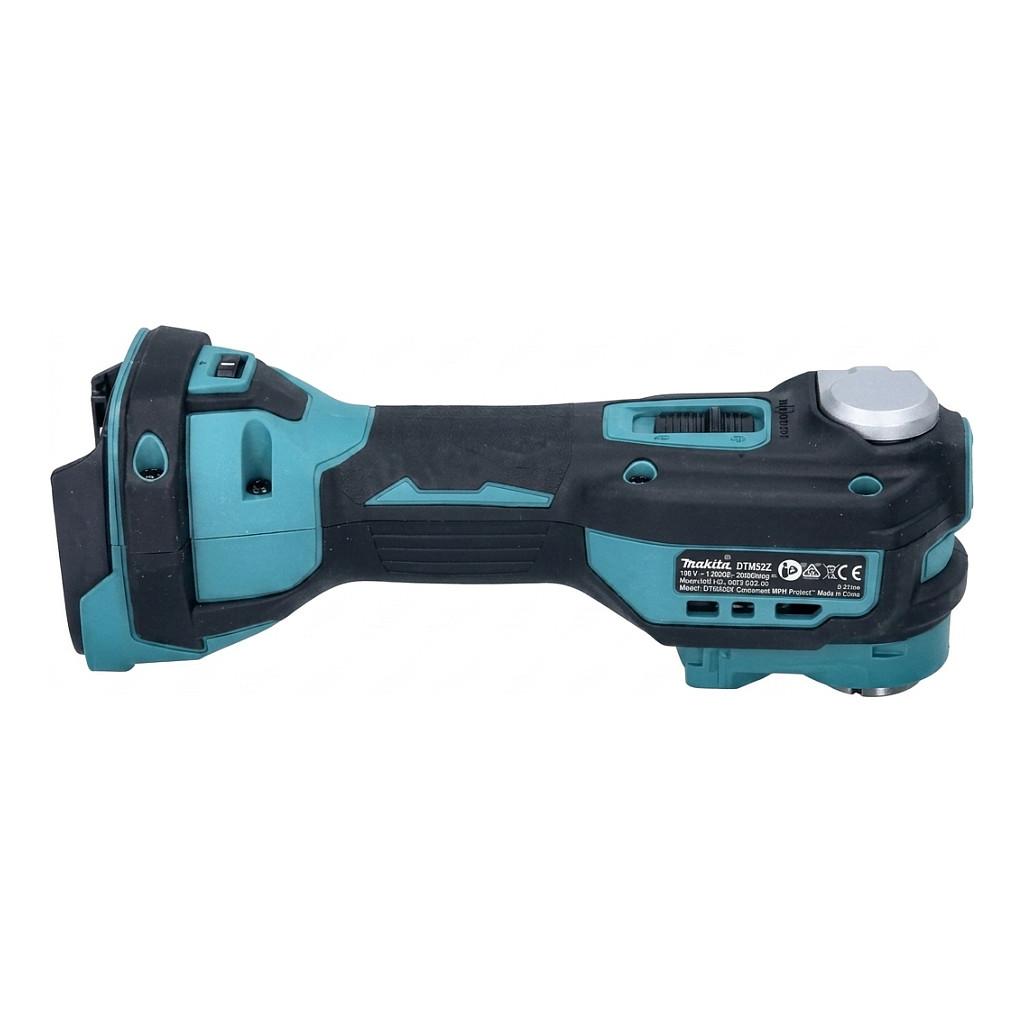 Vegël Multifunksionale me Bateri Makita DTM52ZJX2, 18V, Brushless, 10000–20000 lëkundje/min, 33 Aksesorë, me Valixhe - Blu/Zezë - 3