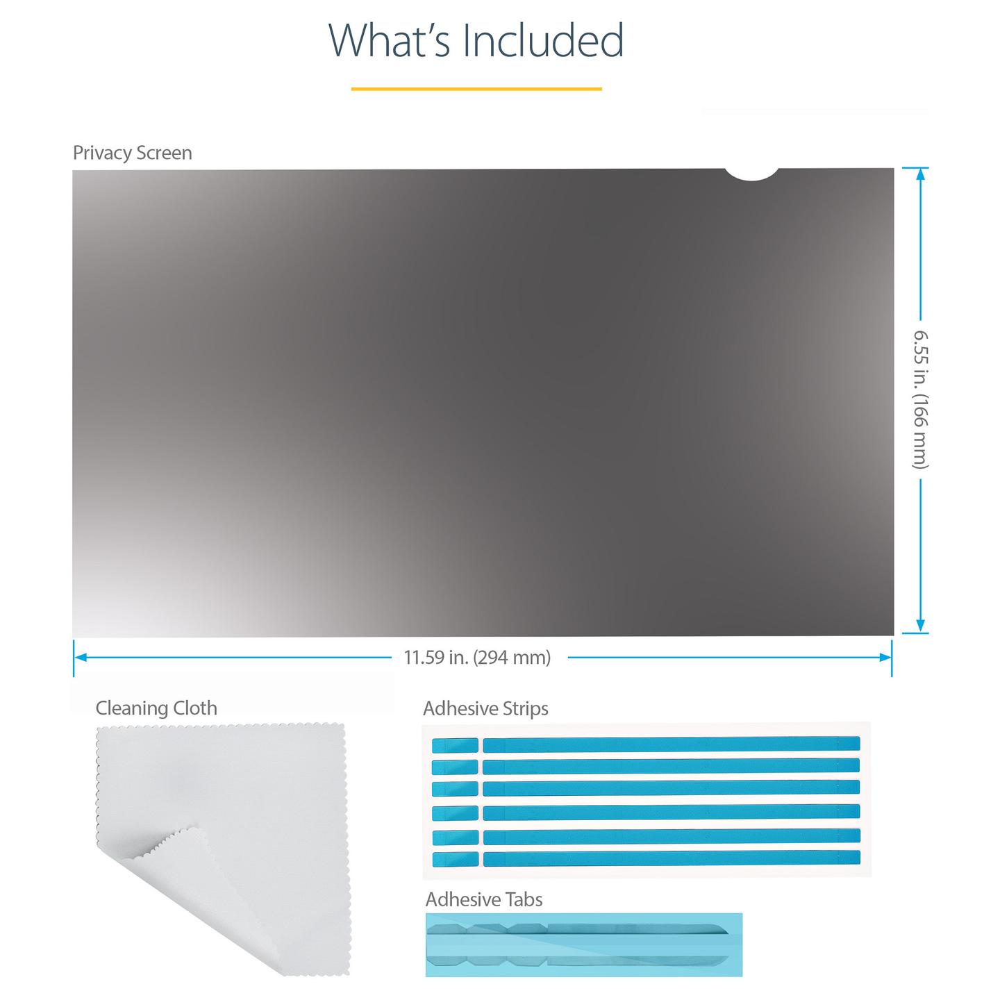 Filtër Privatësie StarTech.com 133L-PRIVACY-SCREEN, 13.3", 16:9, ±30°, Anti-Glare, Reduktim i Dritës Blu deri 51% - Transparent - 14