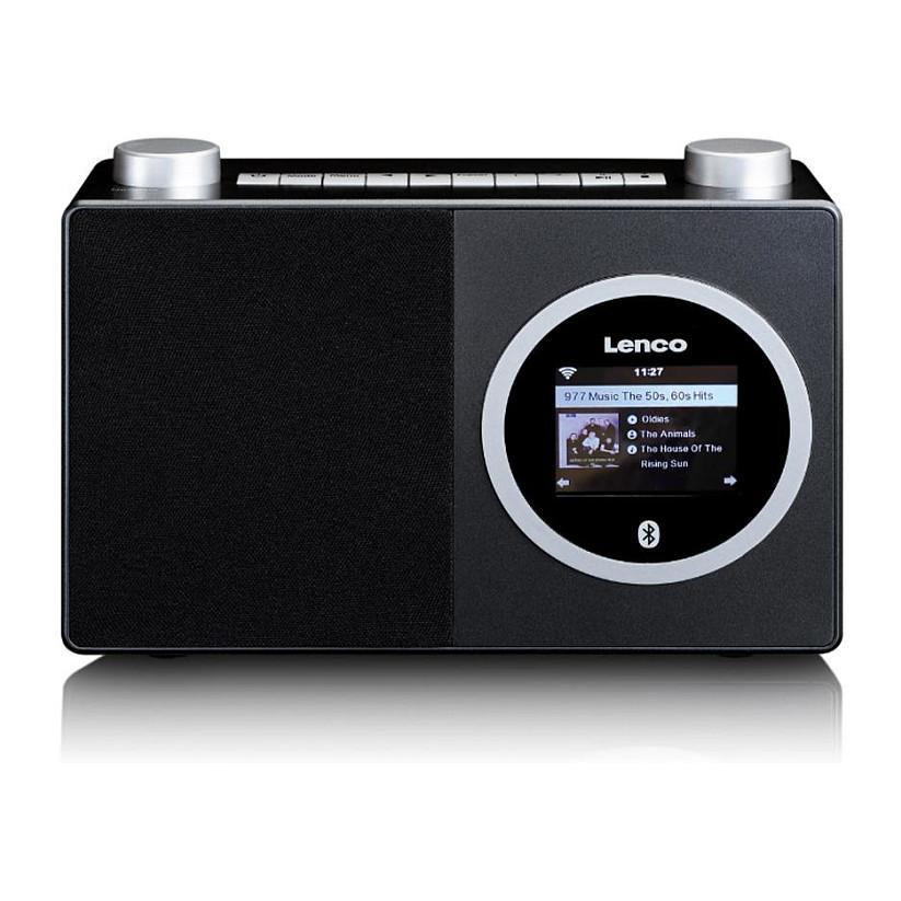 Radio interneti Lenco DIR-70, DAB+, FM, Tuner analog dhe digjital, Ekran TFT-LCD 2,4", Bluetooth, Dalje për kufje 3,5 mm - Zezë - 3