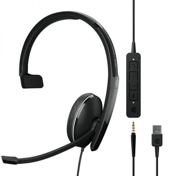 Kufje me kabllo EPOS ADAPT 135 USB II / 1000914 / Mono / USB-A + 3.5mm / UC – Zezë