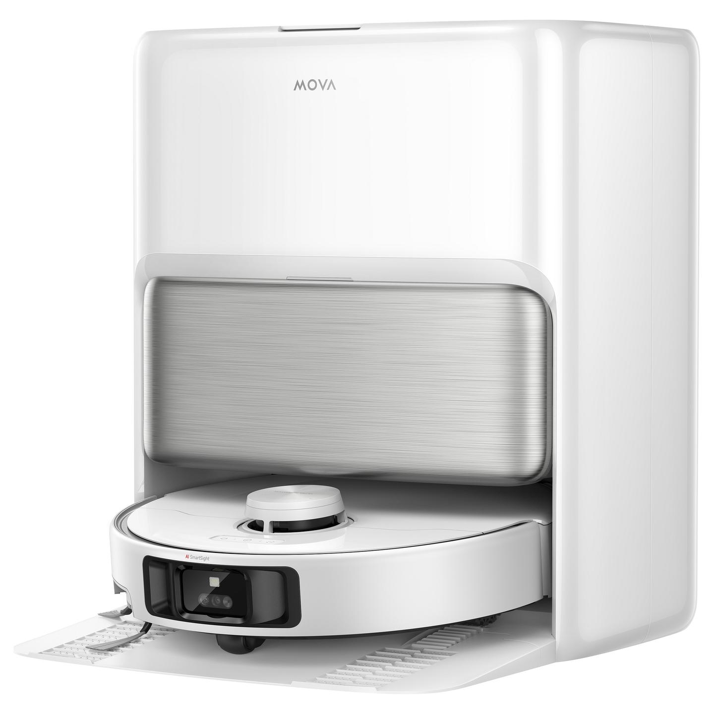 Fshesë Robotike MOVA P70 Pro Ultra, 30,000Pa, 5200mAh, Mop 260 RPM, 4L, 3.5L, Stacion Pastrimi - Bardhë