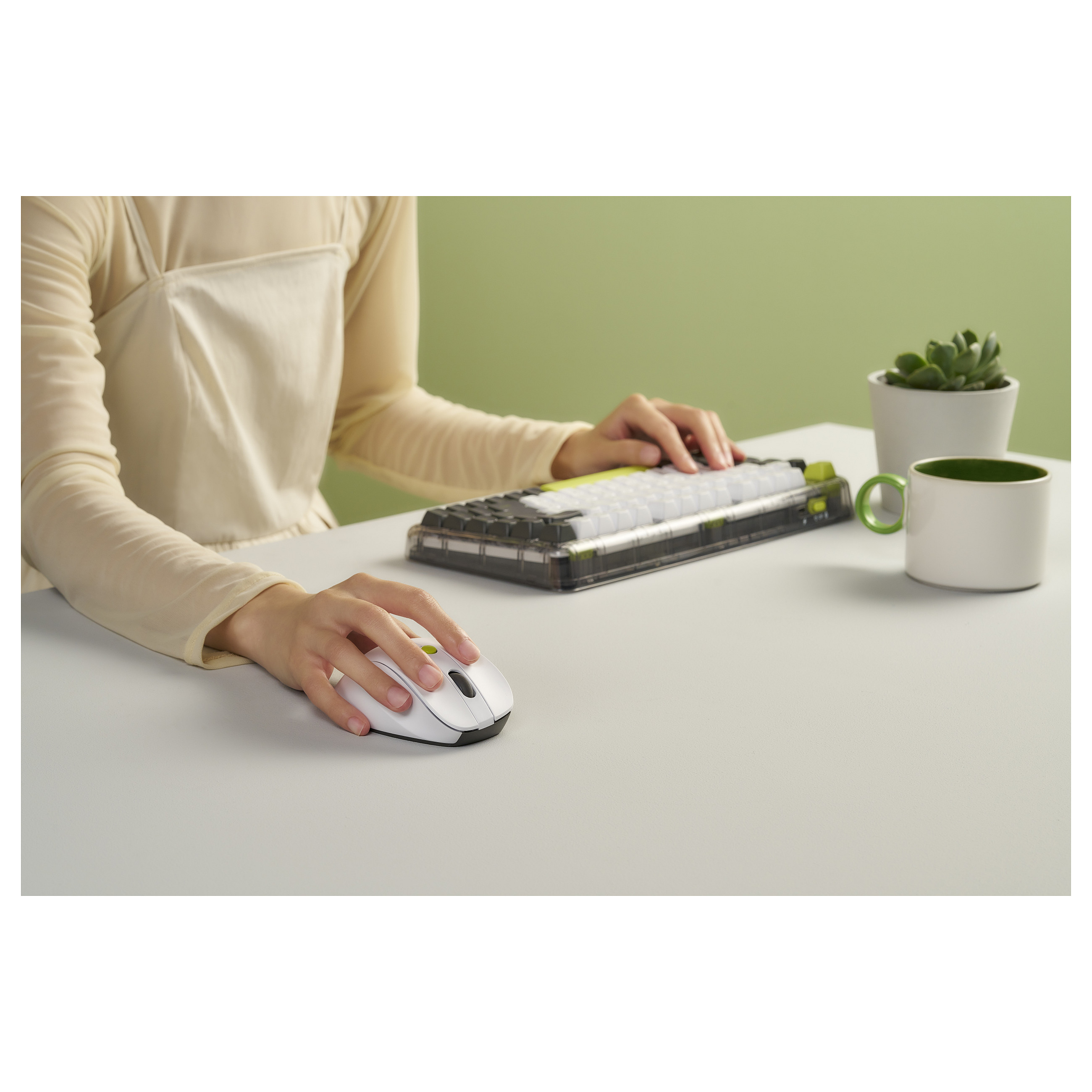 Maus pa kabllo ASUS MD105 / 2400 DPI / Wireless + Bluetooth - Bardhë/Gjelbër - 7