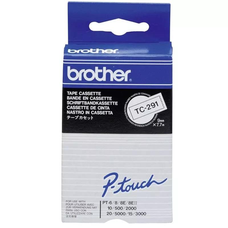 Shirit për Printer 3D Brother Colour Ribbon TC-291 / TC291 - Zezë mbi Bardhë - 1
