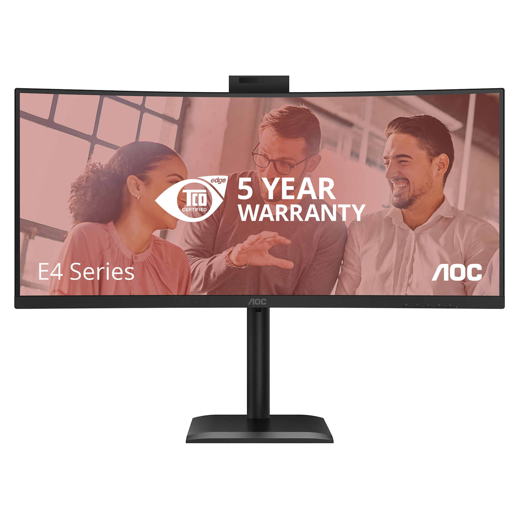 Monitor AOC CU34E4CV / 34"/ UltraWide Quad HD VA / LED / Curved / 120 Hz / 4 ms / Webcam / HDMI+USB+DP+HDCP - Zezë - 1