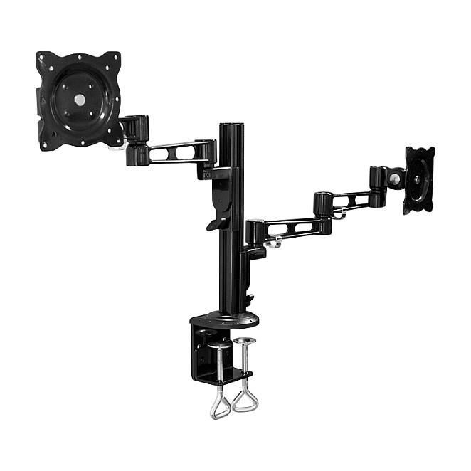 Mbajtëse për Monitor LogiLink BP0038 / 2 Monitorë / 13–26" / deri 8kg për Monitor / VESA 75x75 & 100x100 / Rotacion 360° - Zezë - 1