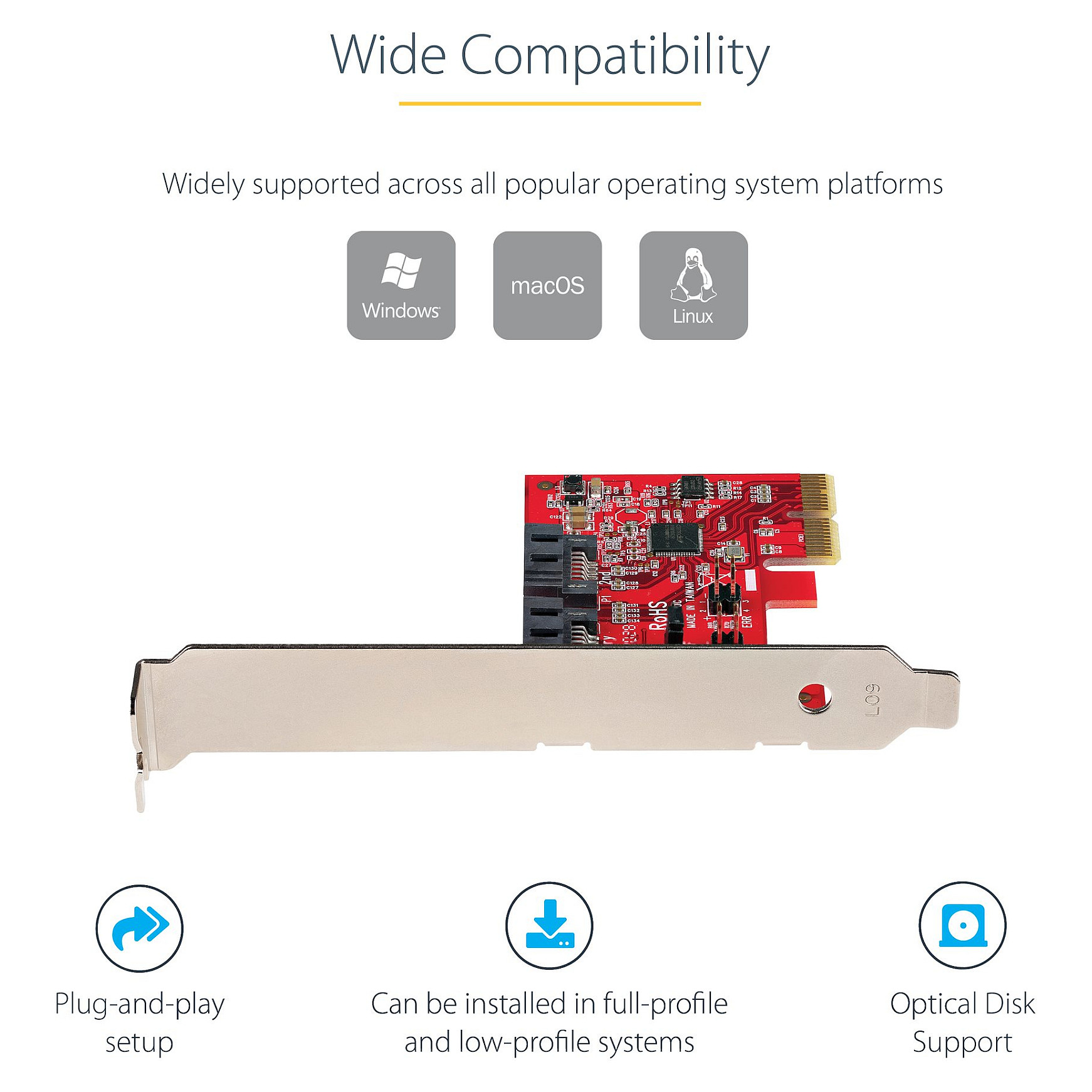 Kartë Zgjerimi StarTech SATA III RAID PCIe Card / 2 Port - 12