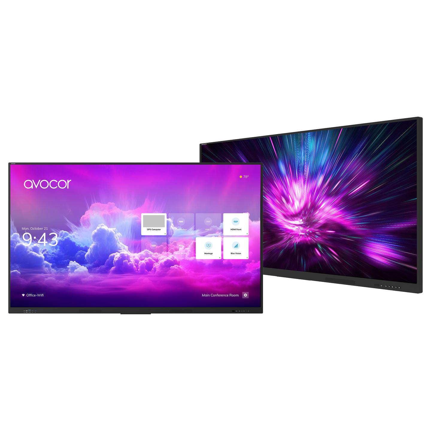 Interaktiv (Smart Board) Avocor AVE-5550, 55", 4K UHD, 400cd/m², 60Hz, 4GB, 32GB, 3× HDMI, DP 1.2, 2× USB-C, 4× USB-A, 4× USB-B, RJ45, RS-232 - Zezë - 4