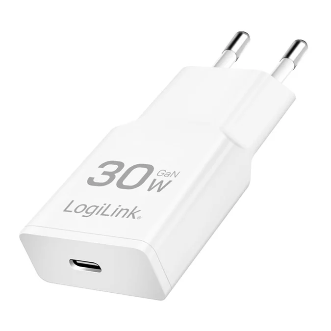 Adapter LogiLink PA0347 / 30W / GaN / 1x USB-C PD / Slim – Bardhë